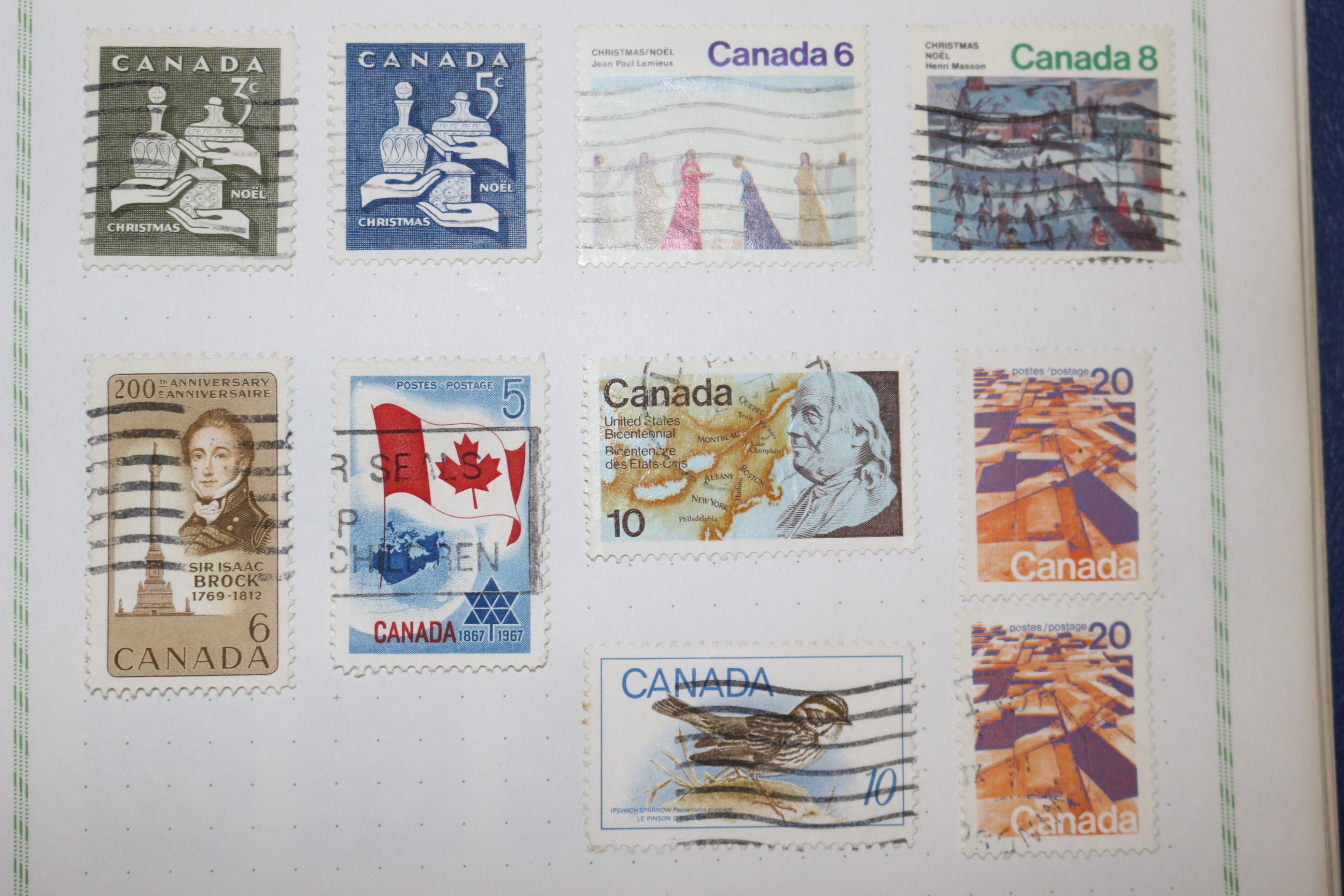 2-36 100년전후의 캐나다 canada 우표 28장