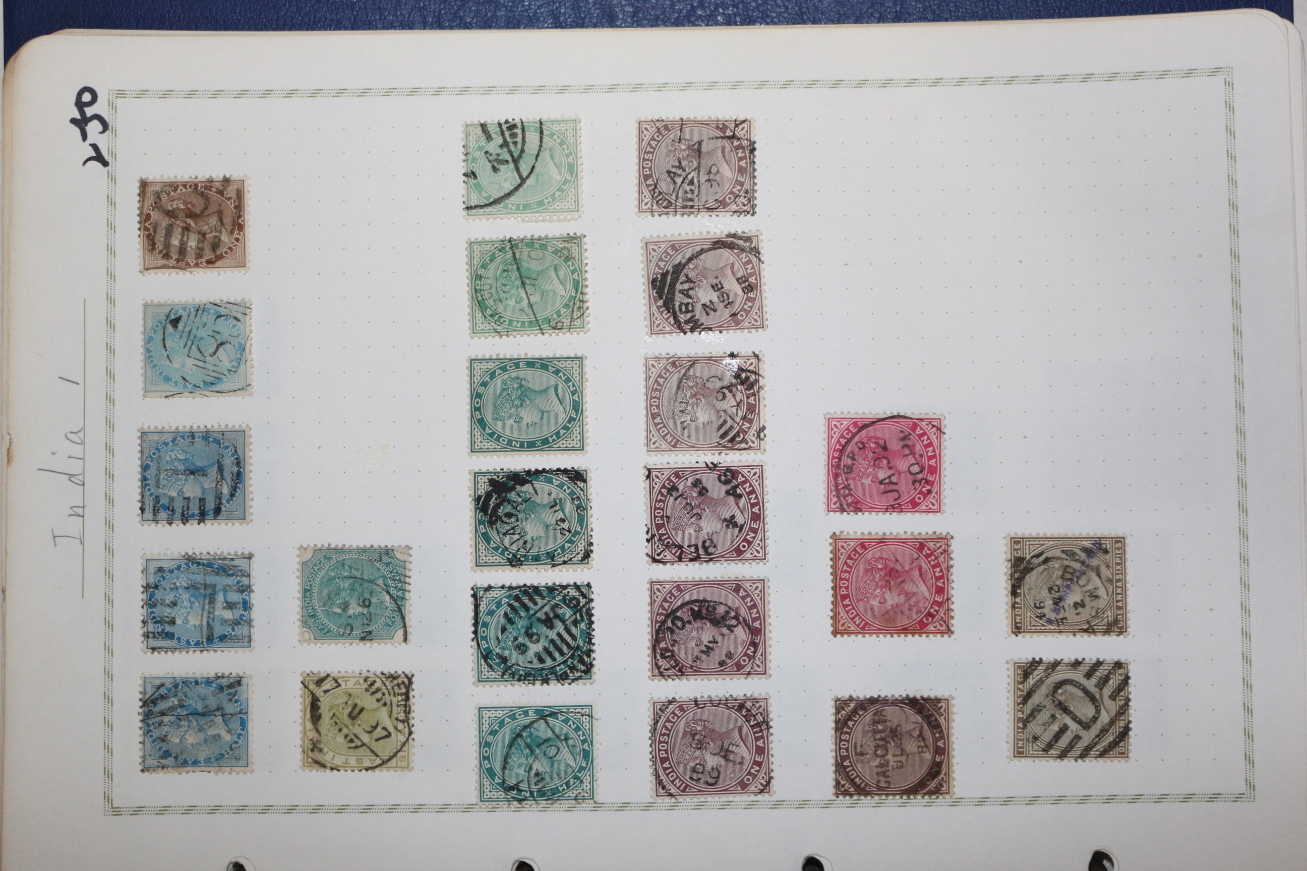 2-50 100년전후의 인도 india 우표 24장