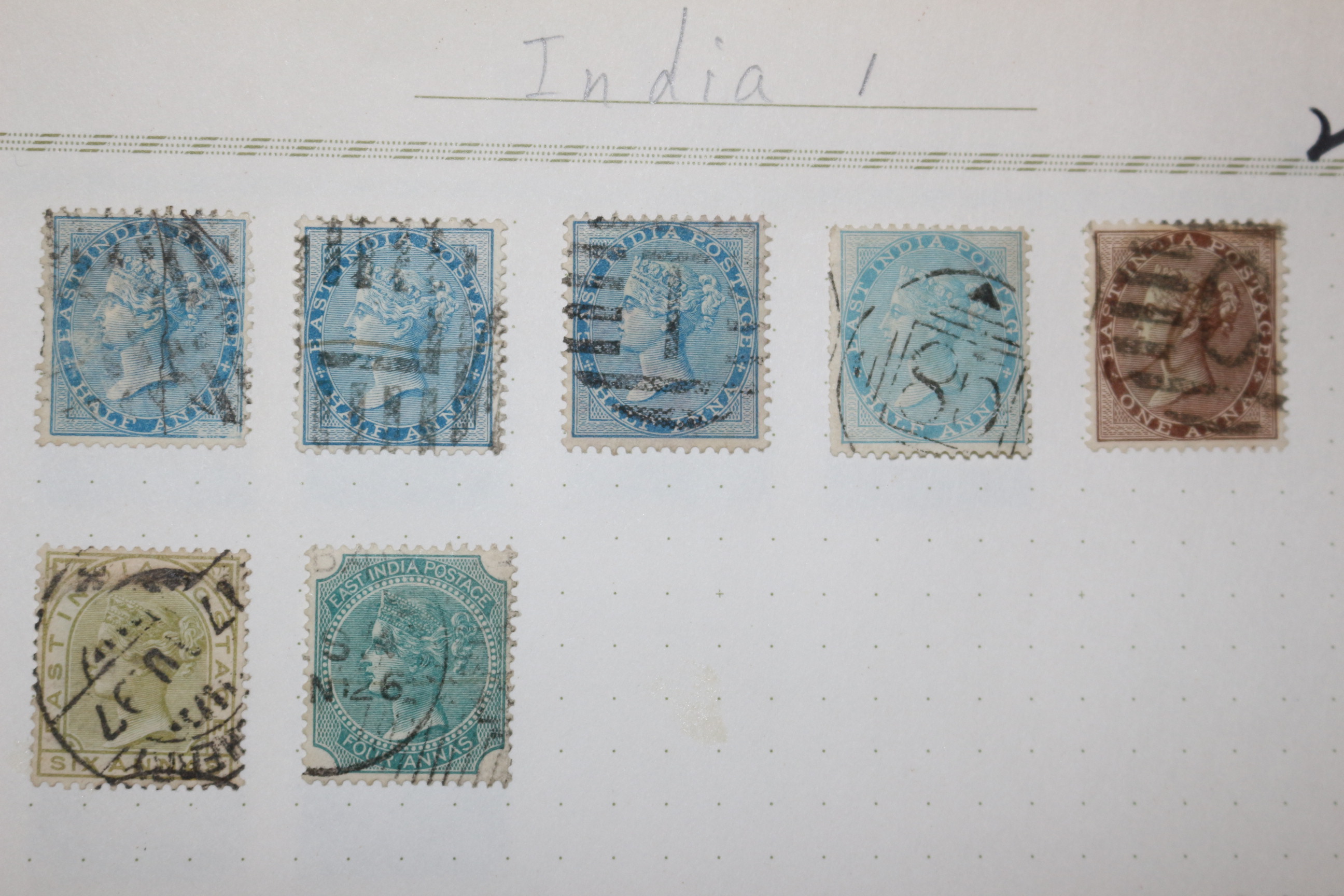 2-50 100년전후의 인도 india 우표 24장