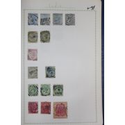 2-51 100년전후의 인도 india 우표 14장