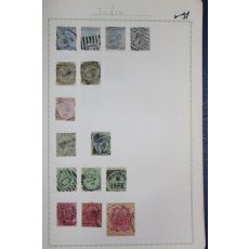 2-51 100년전후의 인도 india 우표 14장