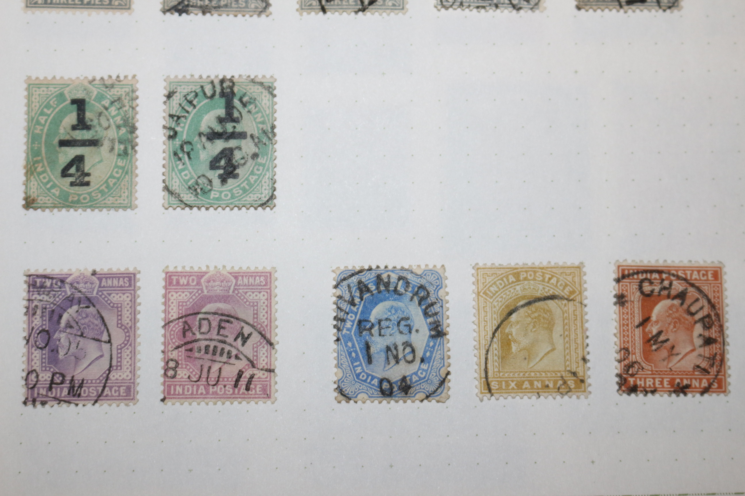 2-53 100년전후의 인도 india 우표 23장