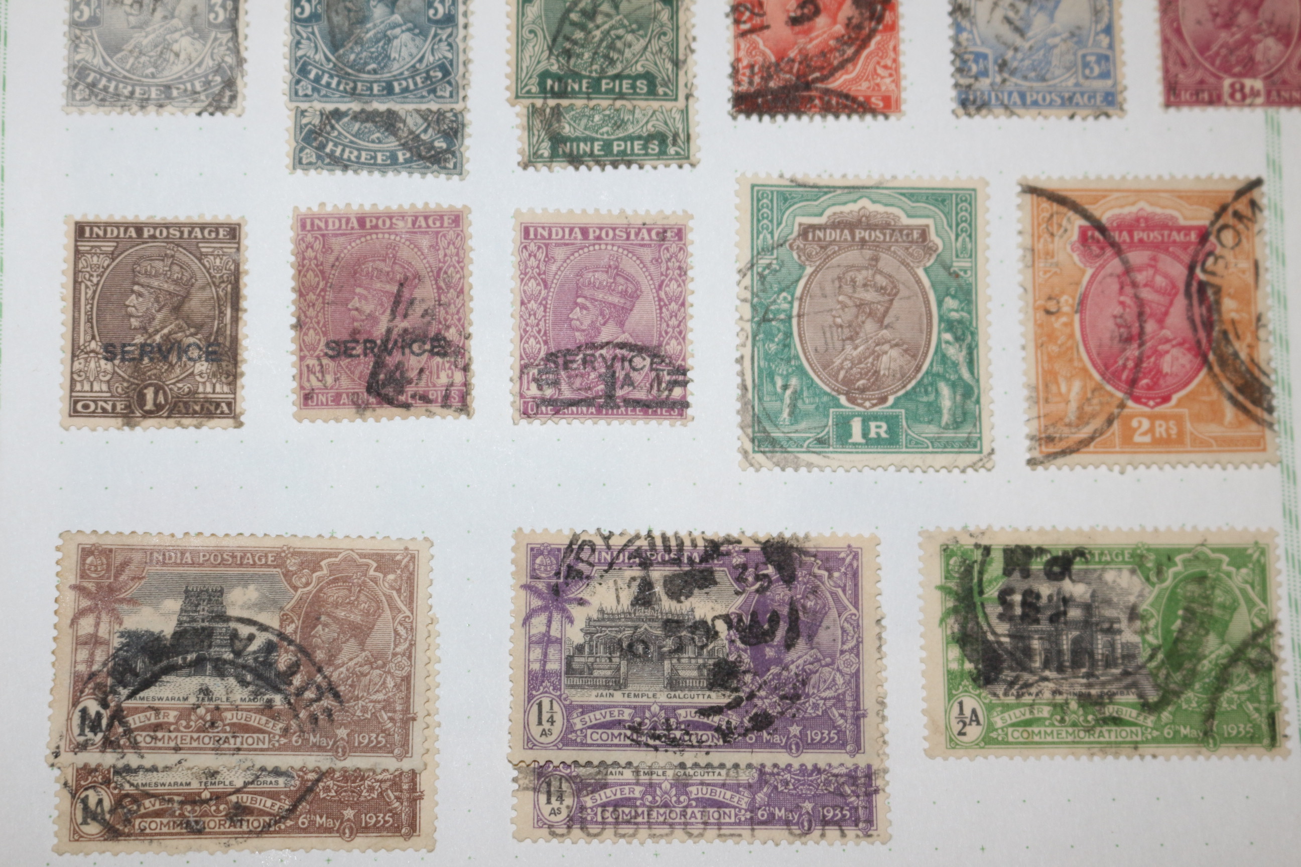 2-50 100년전후의 인도 india 우표 39장