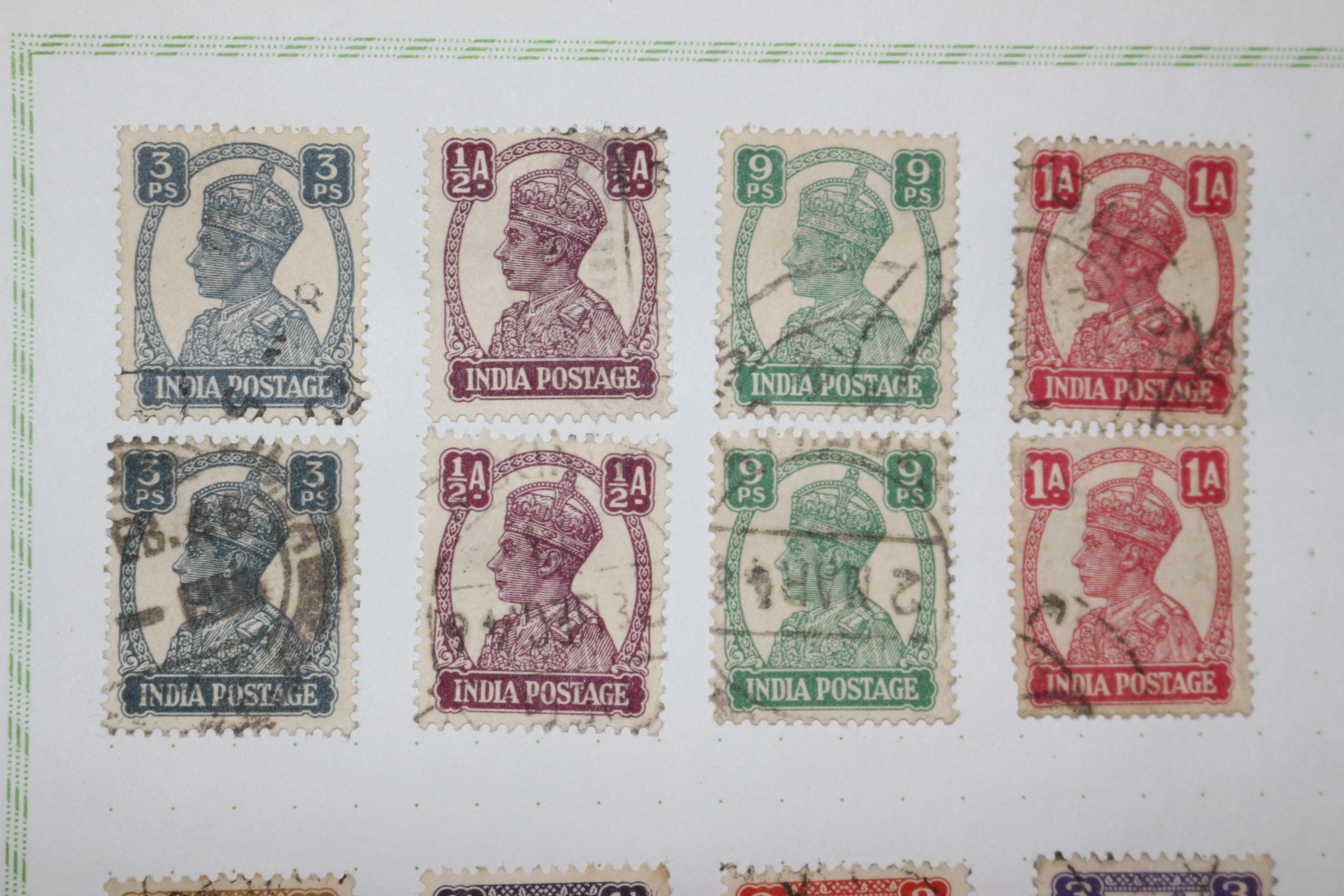 2-57 100년전후의 인도 india 우표 24장