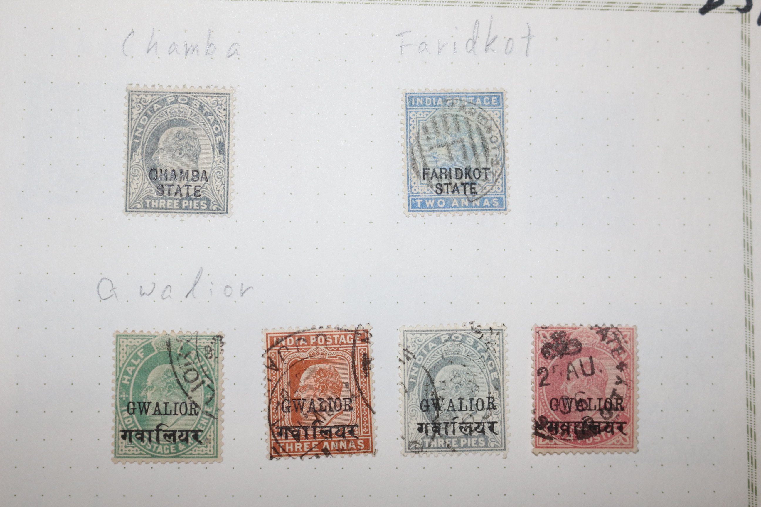 2-59 100년전후의 인도 india 우표 18장