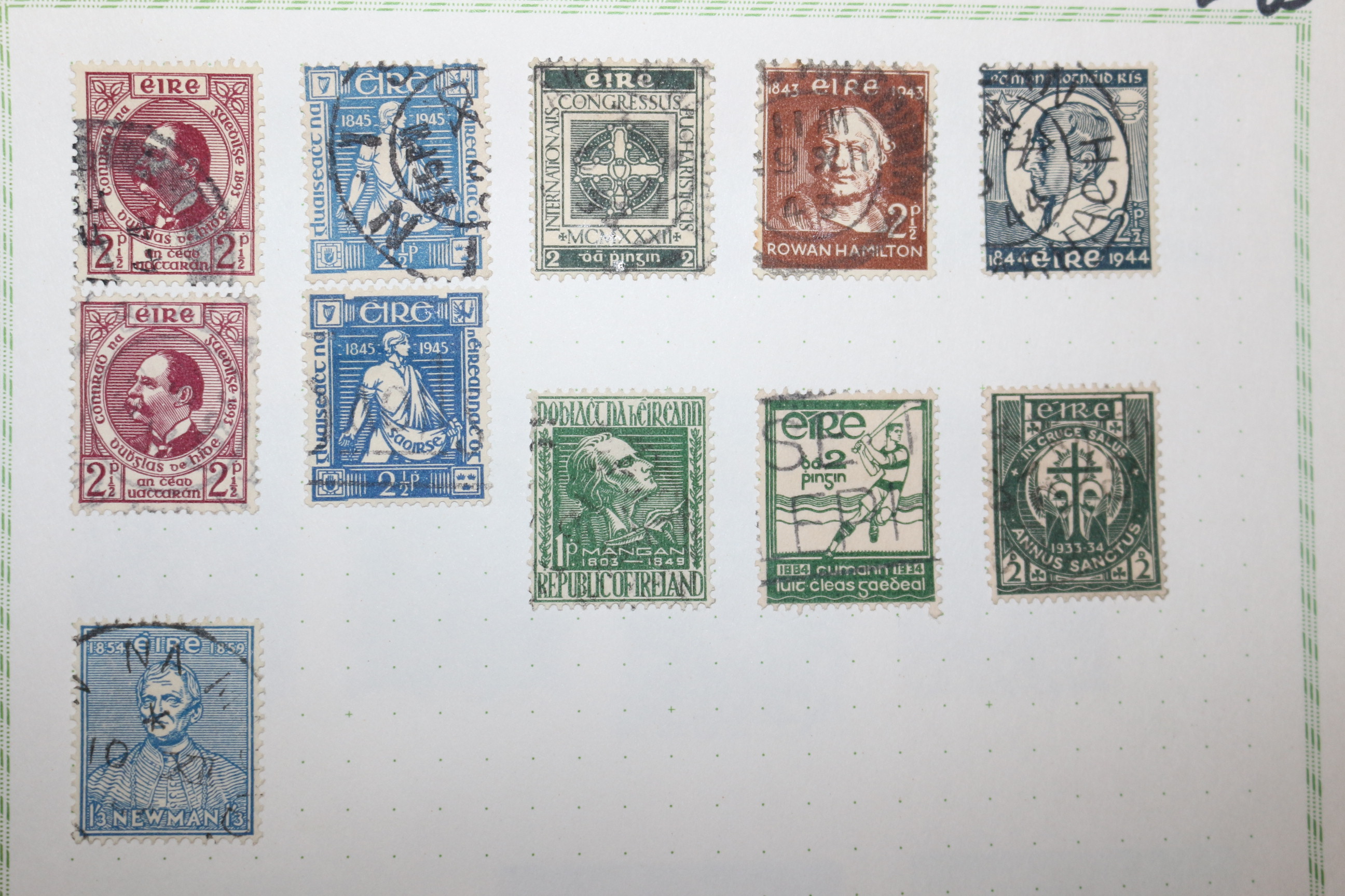 2-63 100년전후의 아일랜드 ireland 우표 21장