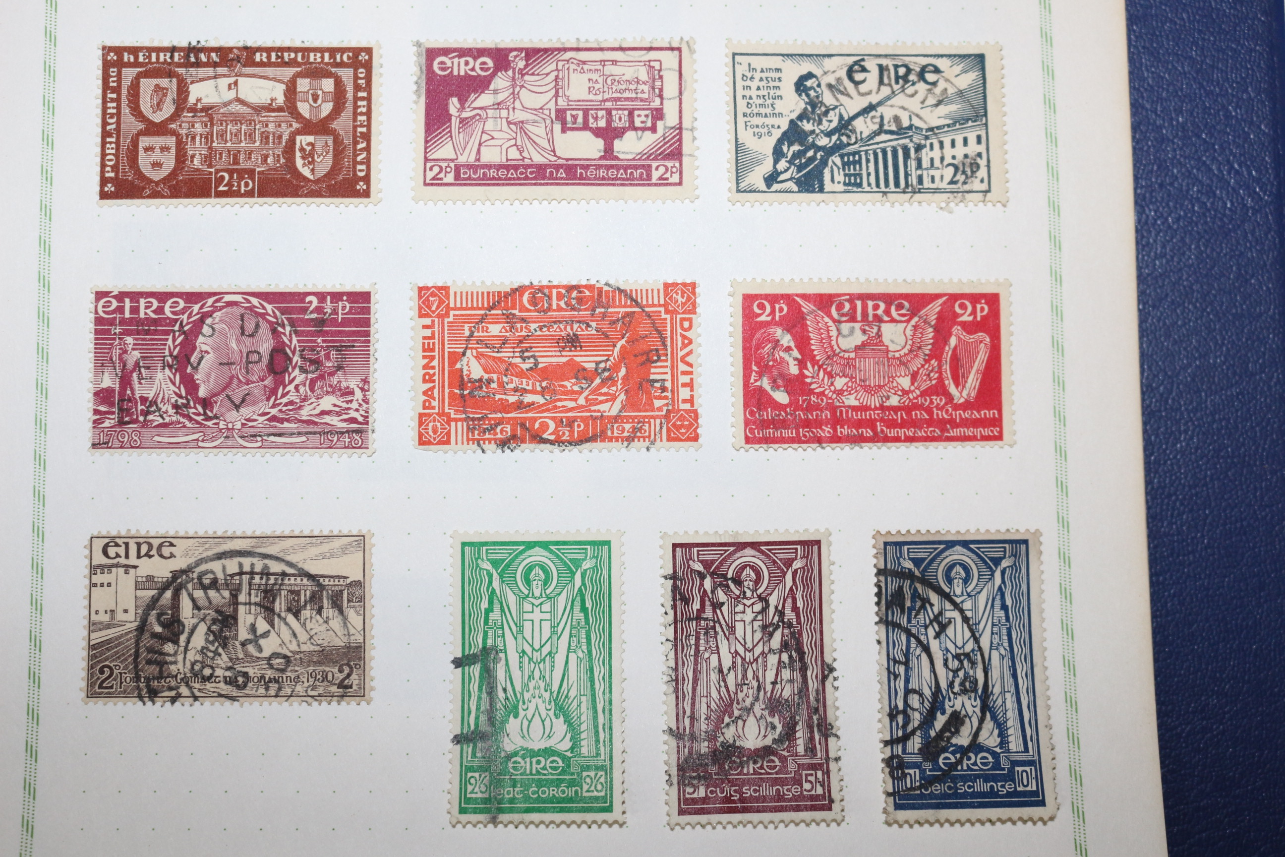 2-63 100년전후의 아일랜드 ireland 우표 21장