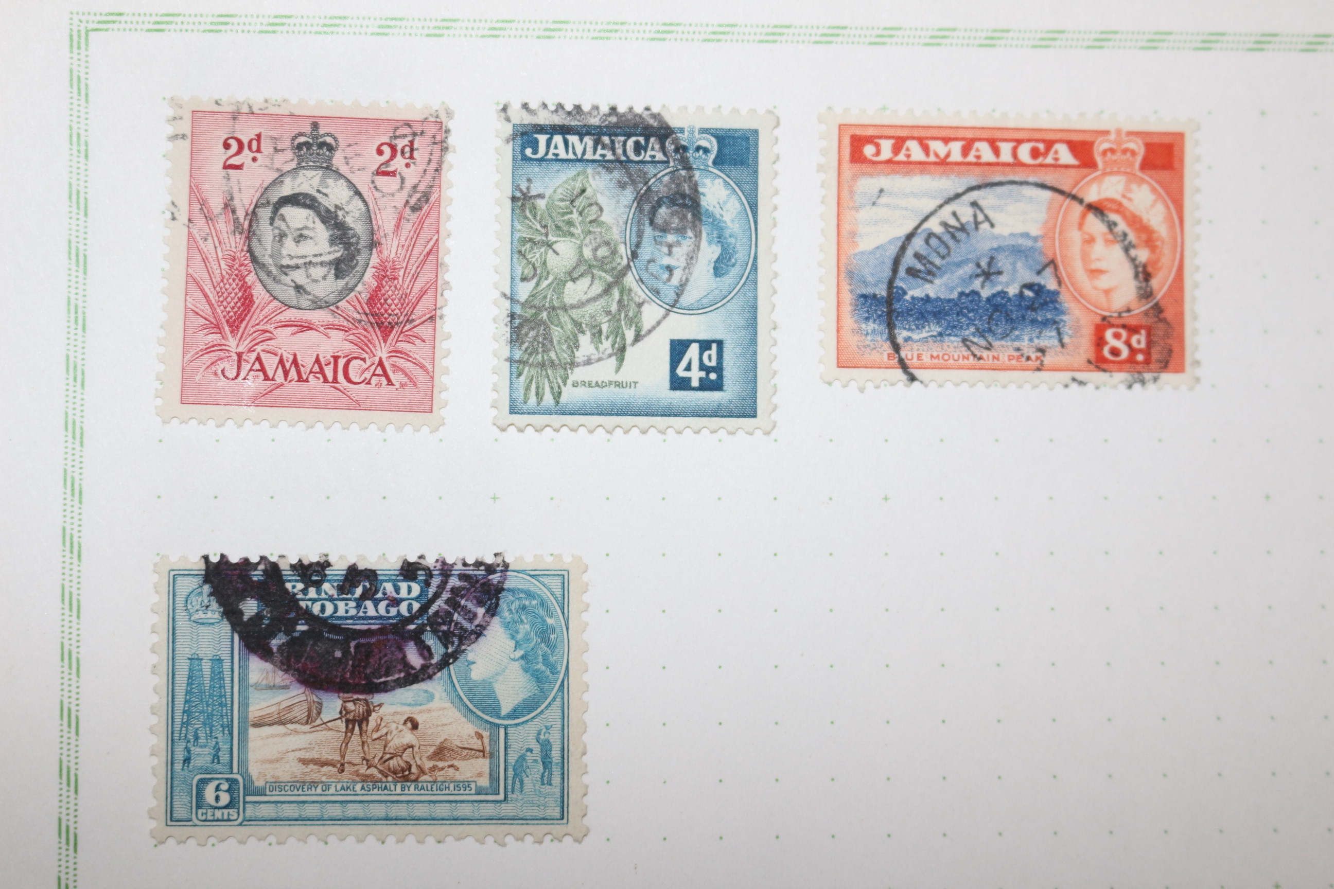 2-68 100년전후의 자메이카 Jamaica 우표 4장