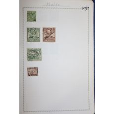2-70 100년전후의 몰타 malta 우표 5장