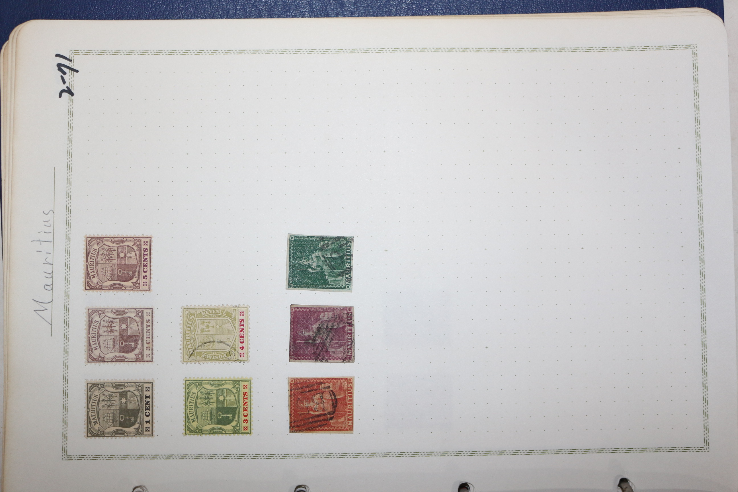 2-71 100년전후의 모리셔스 mauritius 우표 8장