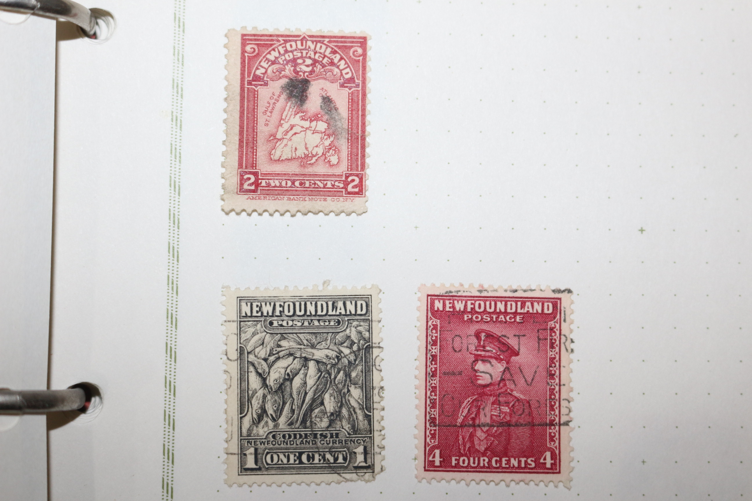2-73 100년 전후의 뉴펀들랜드 new found land 우표 6장
