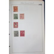2-73 100년 전후의 뉴펀들랜드 new found land 우표 6장