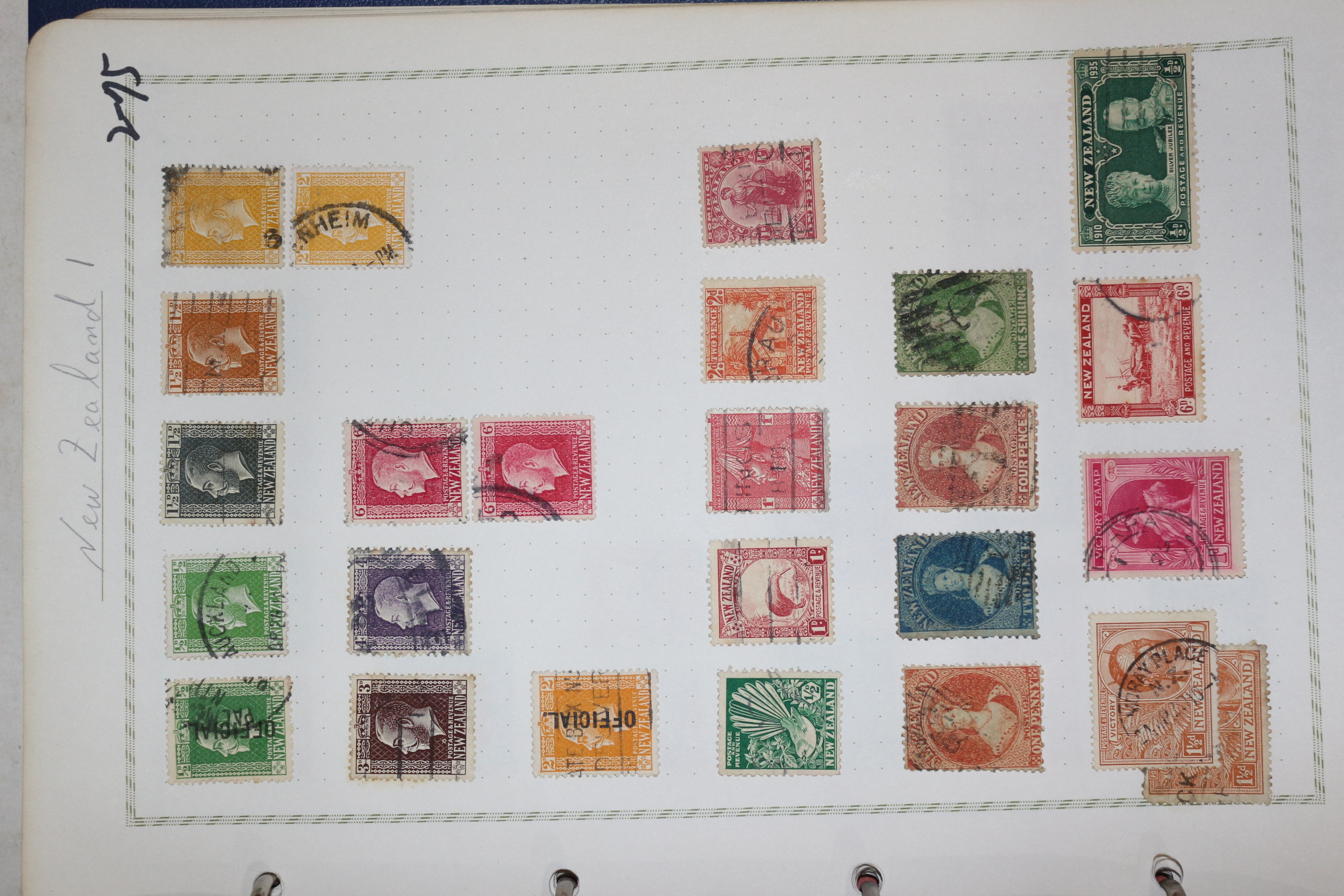 2-75 100년 전후의 뉴질랜드 new zealand 우표 25장