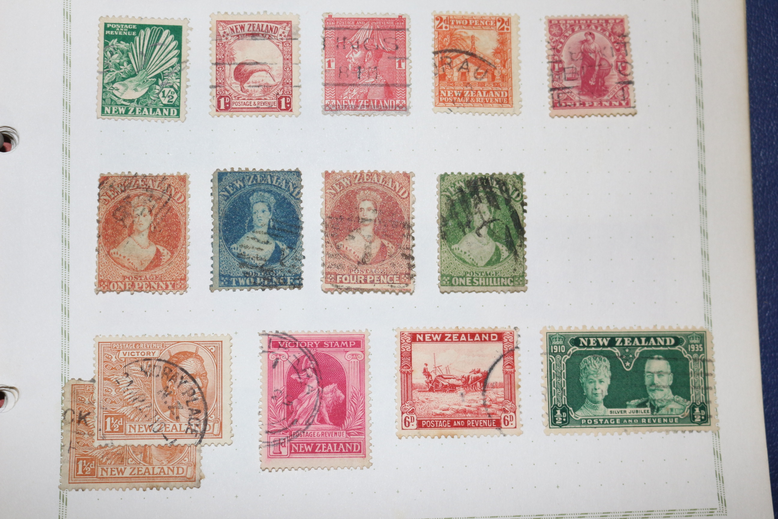 2-75 100년 전후의 뉴질랜드 new zealand 우표 25장