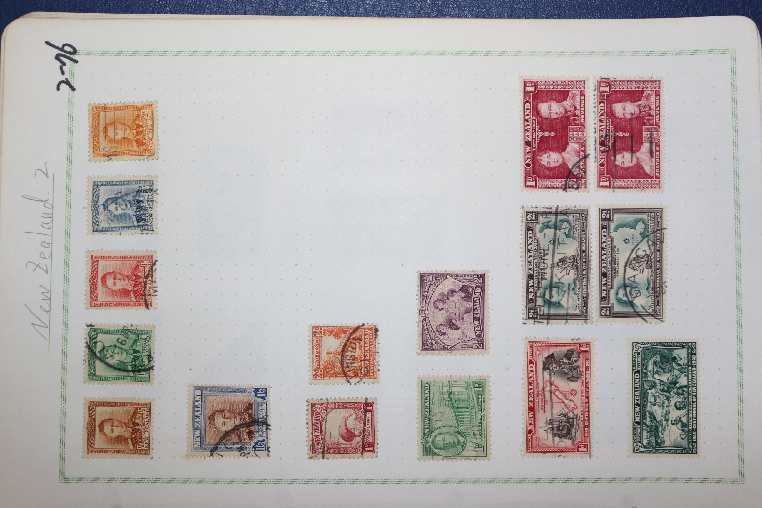 2-76 100년 전후의 뉴질랜드 new zealand 우표 16장
