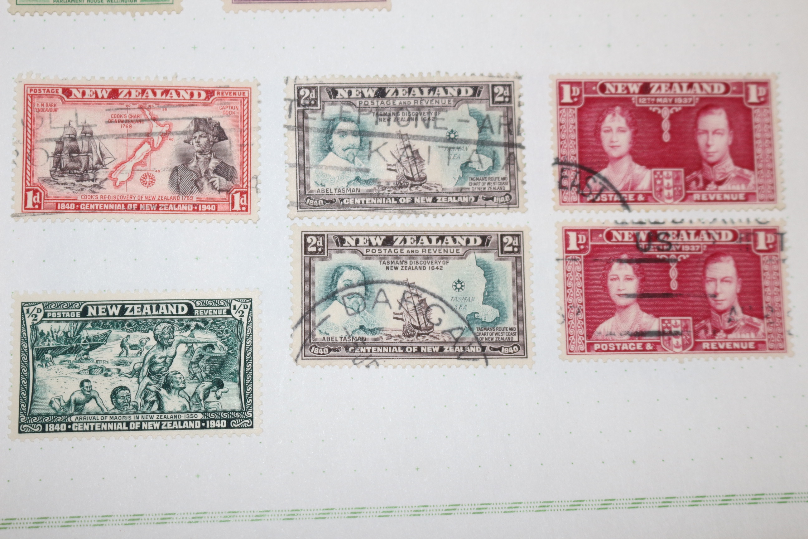 2-76 100년 전후의 뉴질랜드 new zealand 우표 16장