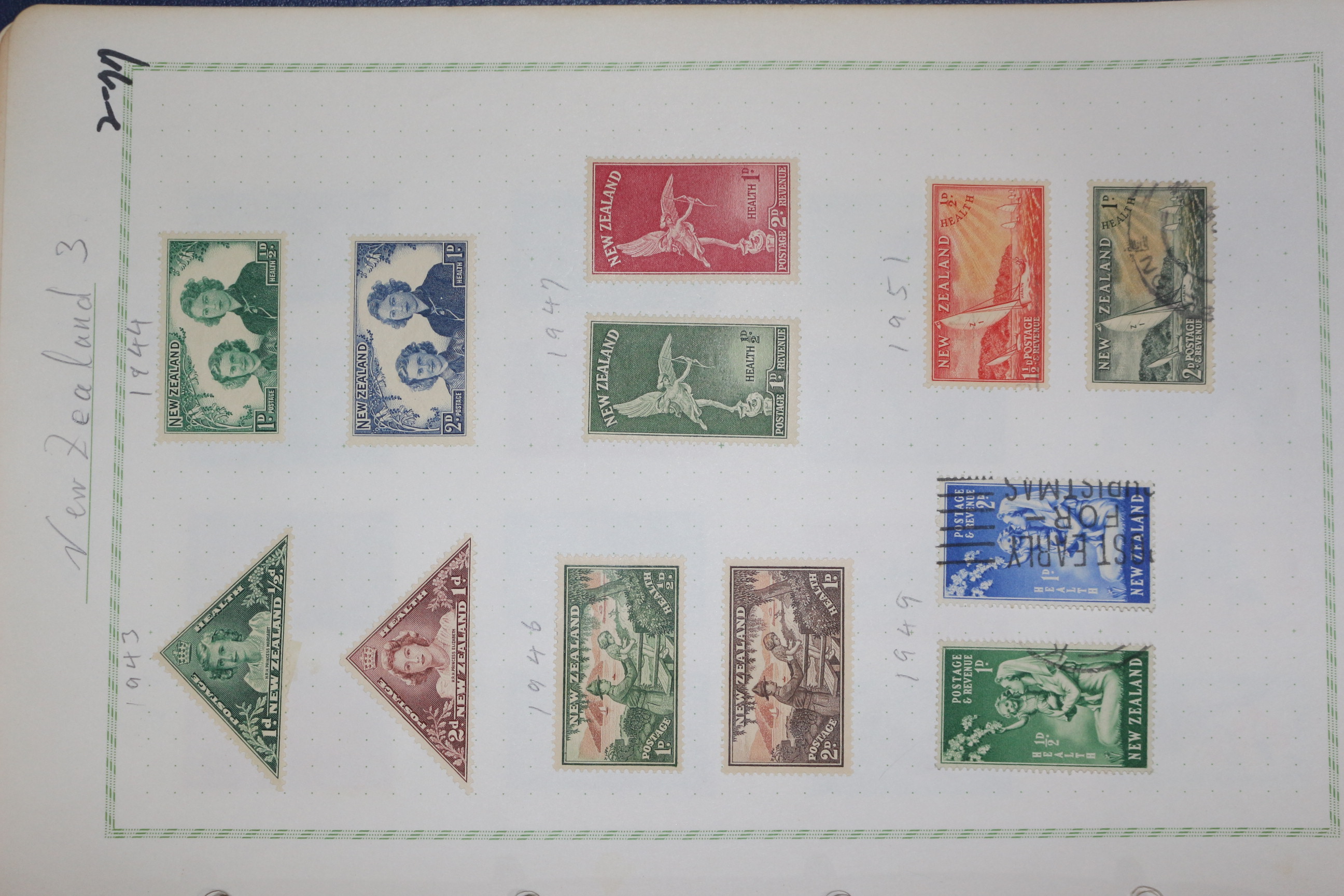 2-77 1943년~1951년 뉴질랜드 new zealand 우표 25장