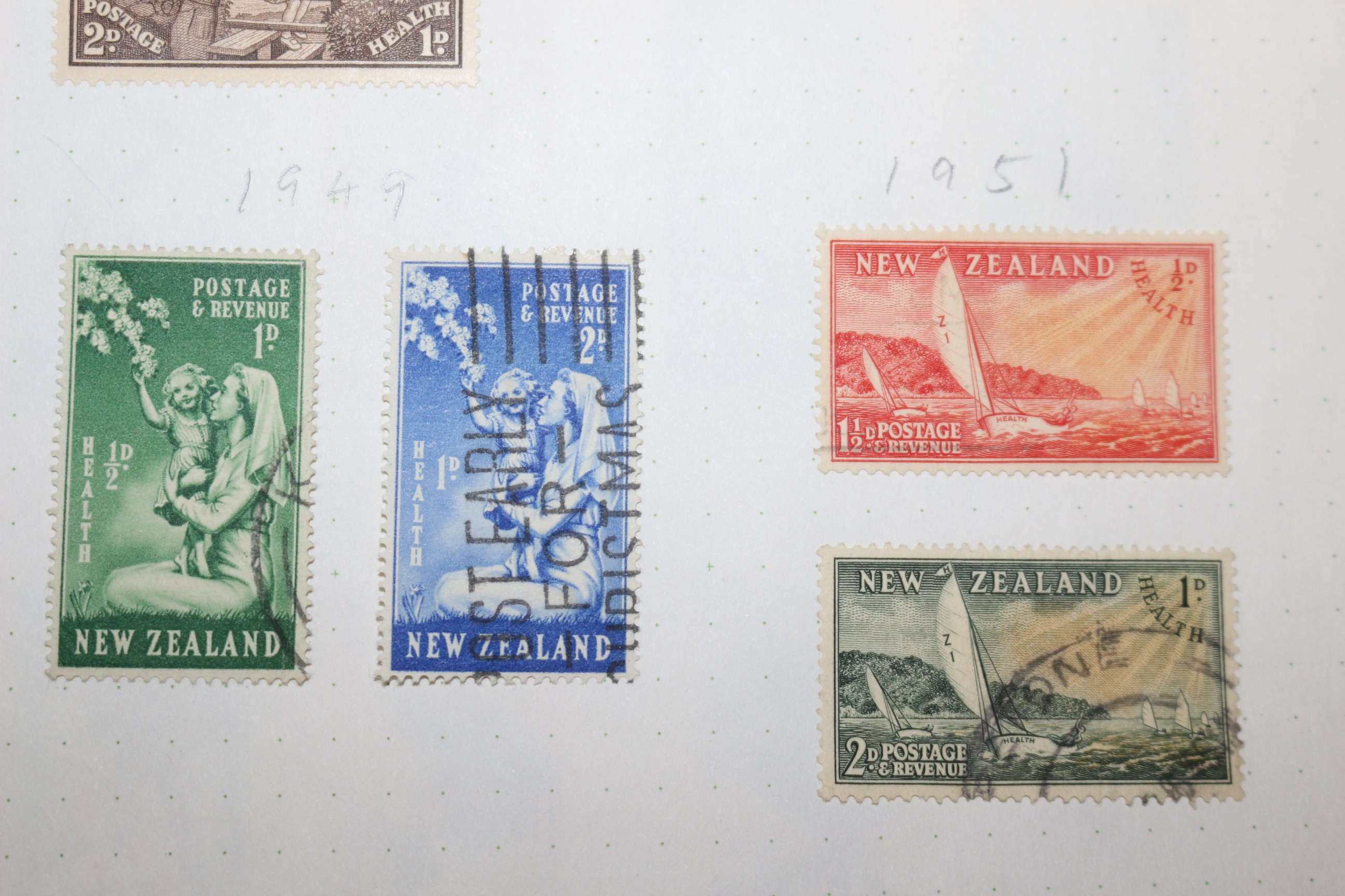 2-77 1943년~1951년 뉴질랜드 new zealand 우표 25장