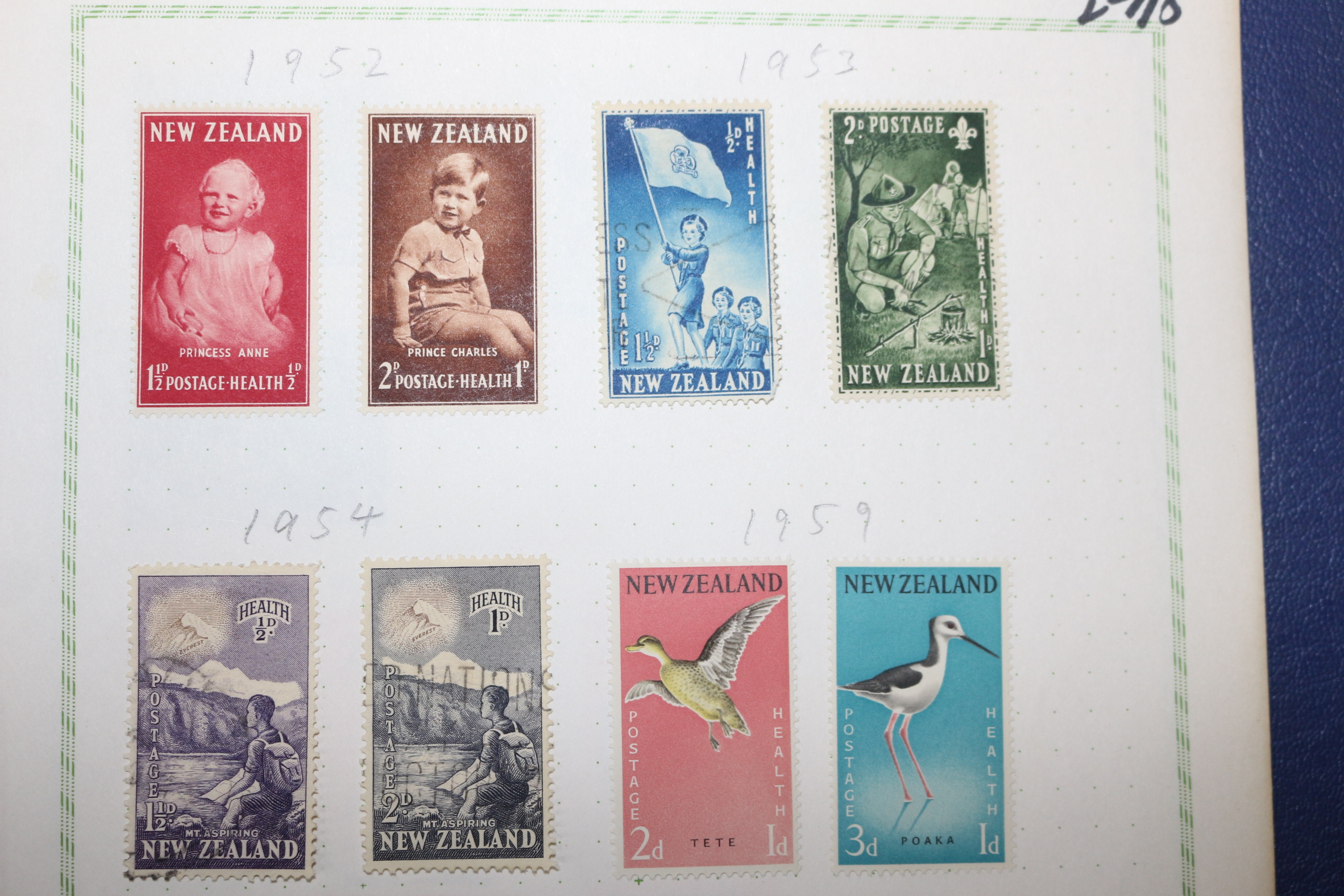 2-78 1952년~1965년 뉴질랜드 new zealand 우표 25장