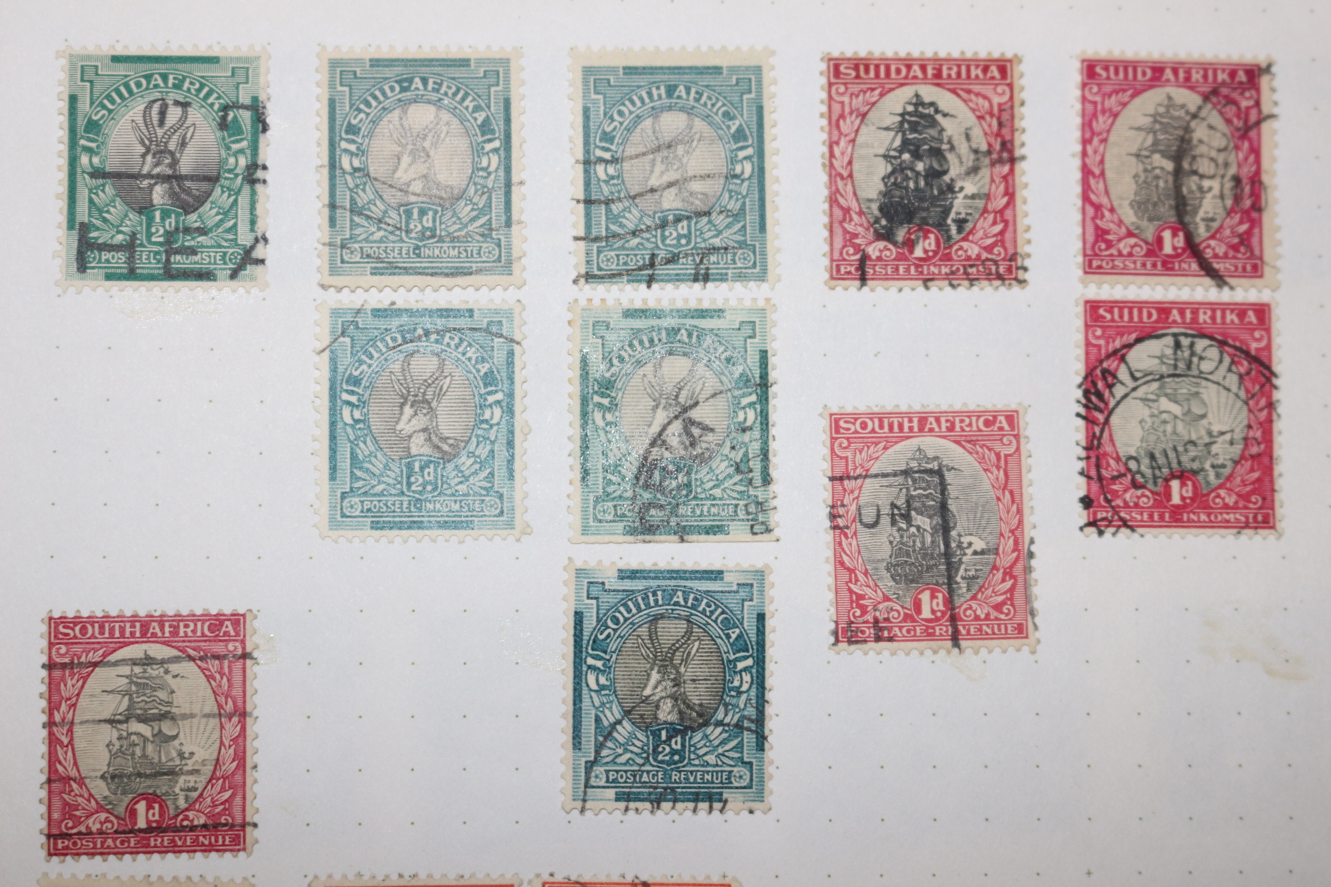 2-87 100년 전후의 남아프리카공화국 south africa 우표 23장