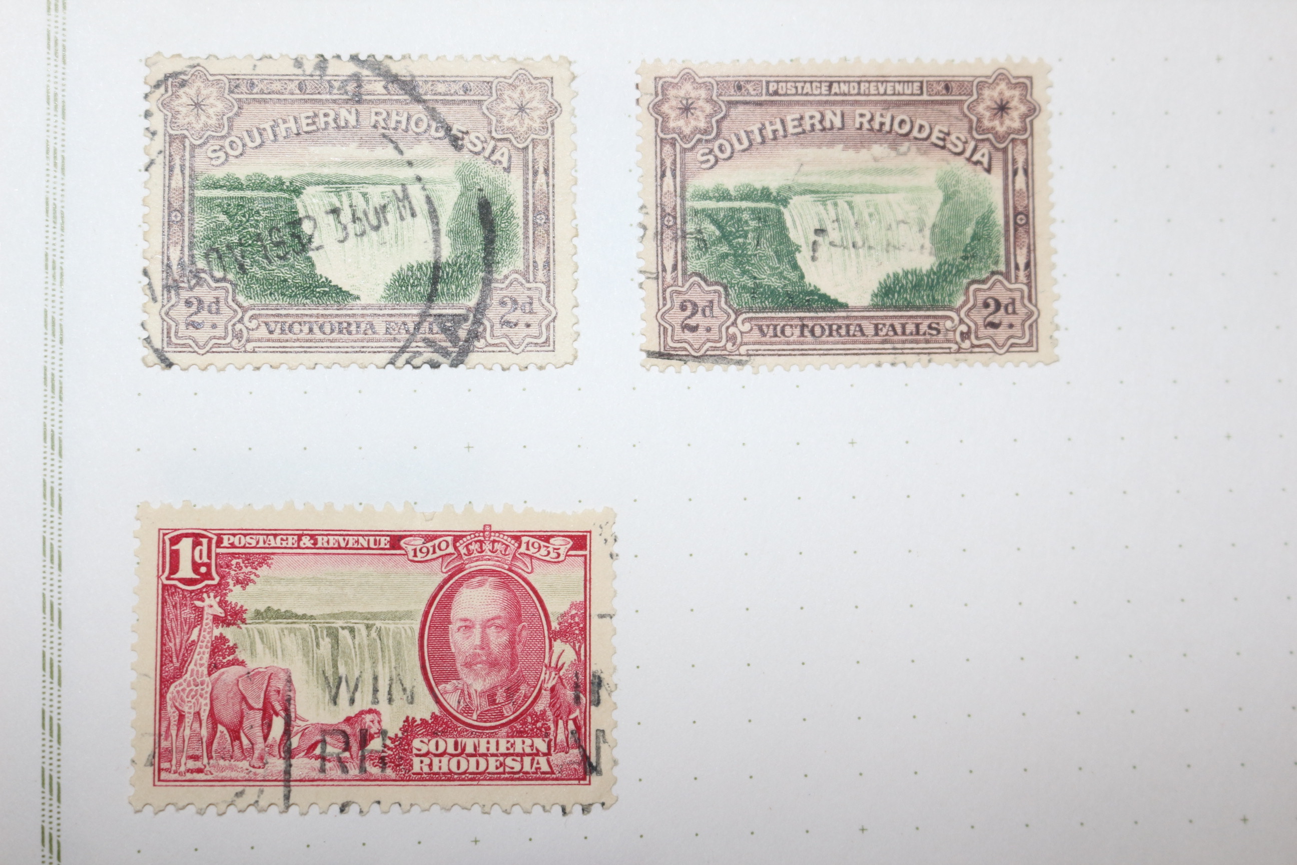 2-93 1923년~1965년 짐바브웨이 남로디지아 southern rhodesia 우표 10장