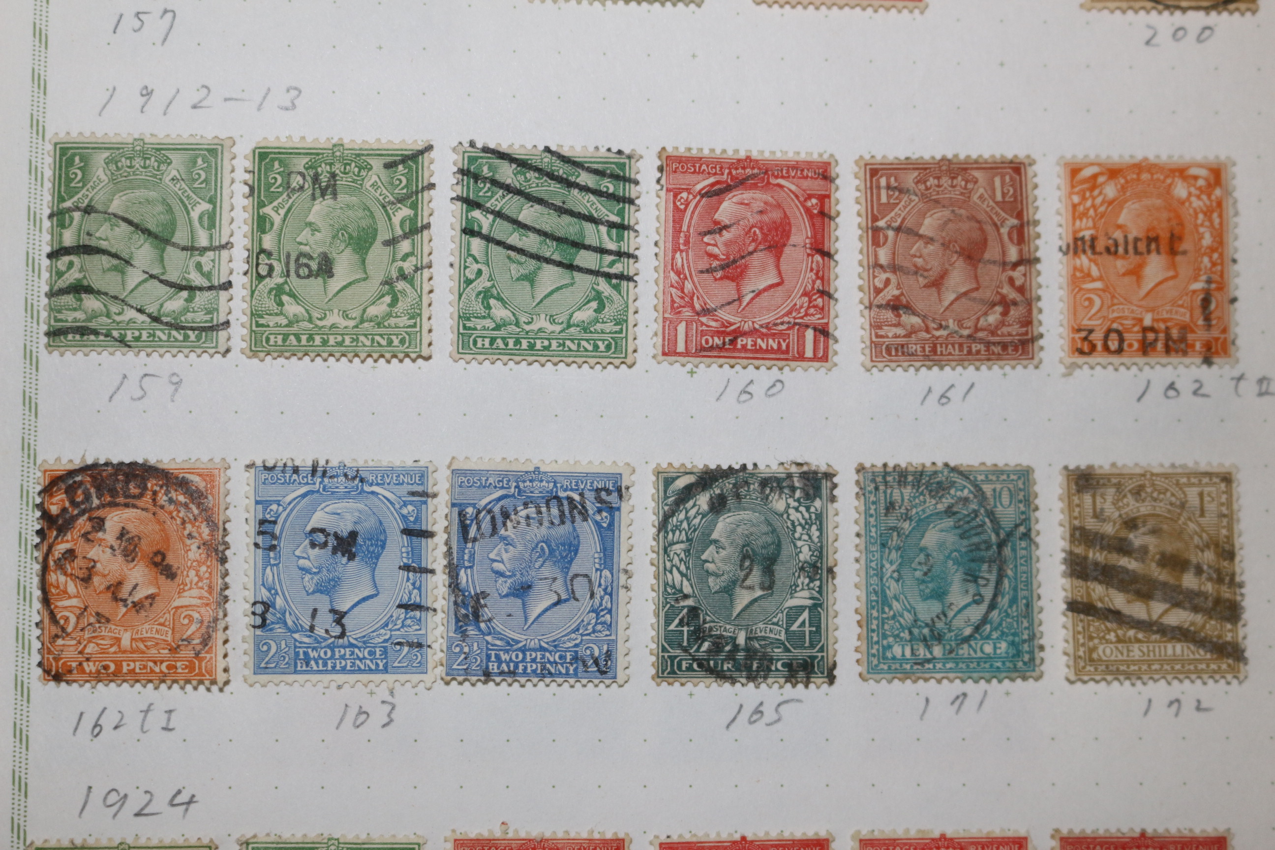3-1 1911년~1924년 외국우표 33장