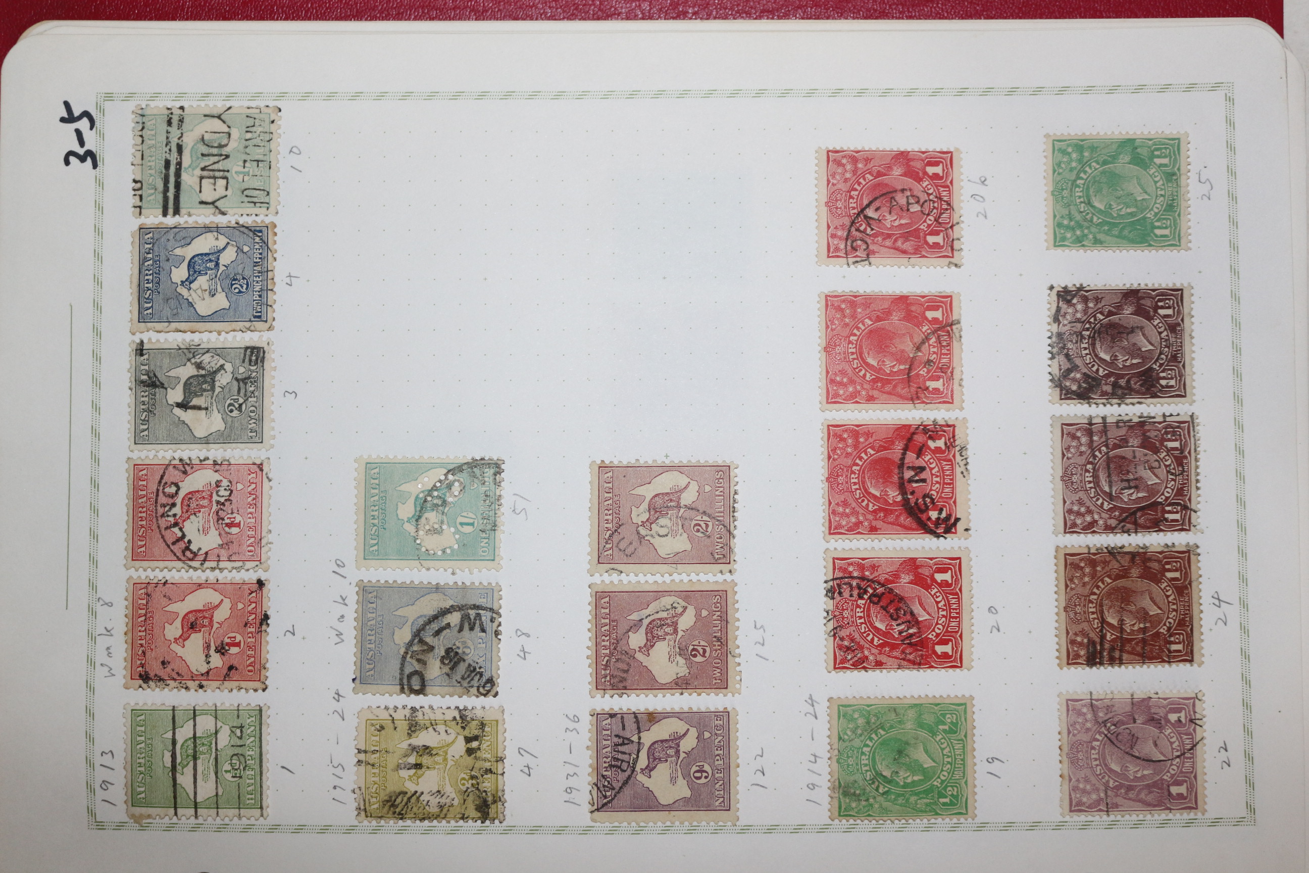 3-5 1913년~1936년 외국우표 22장