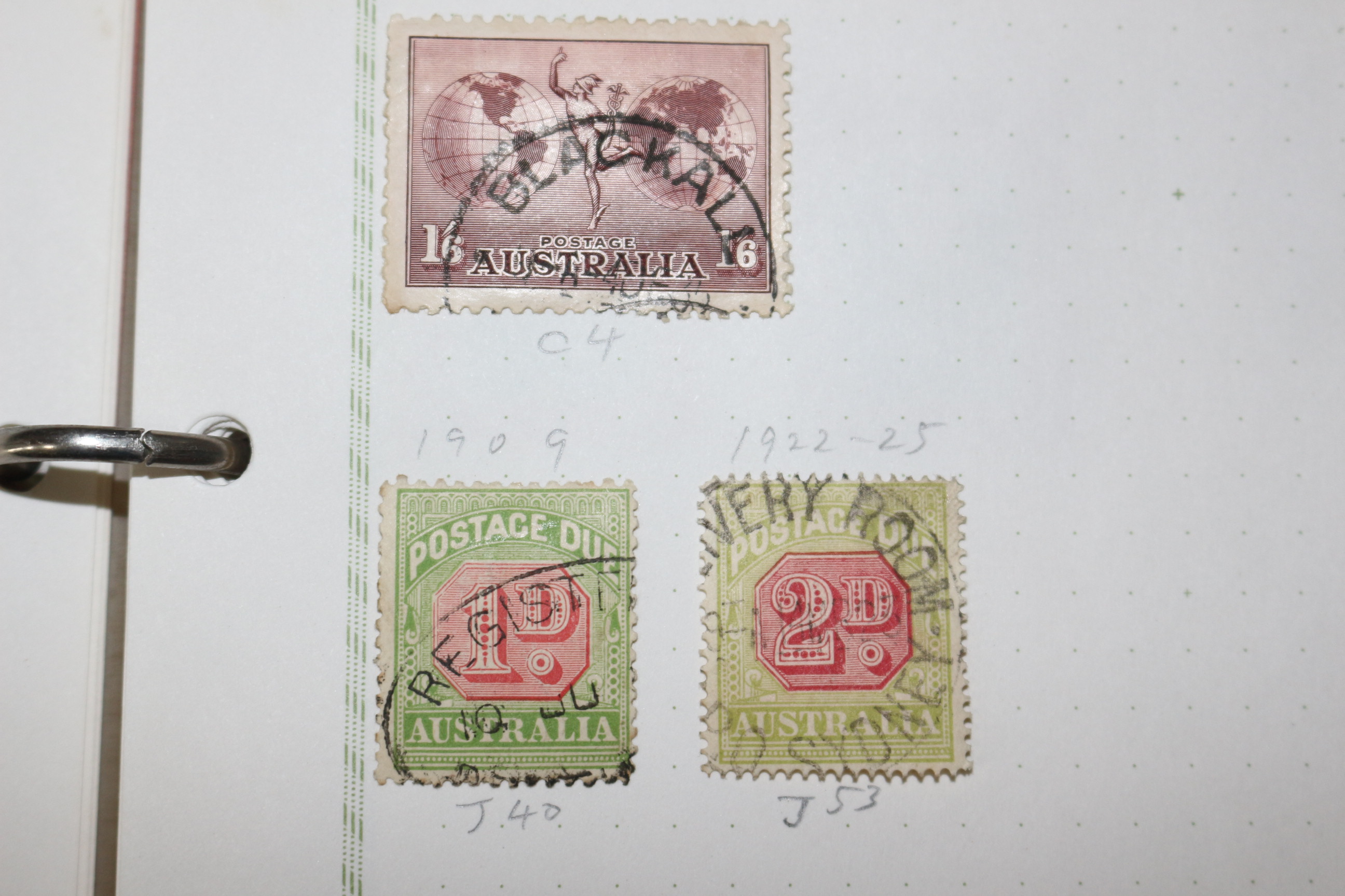 3-7 1909년~1936년 오스트레일리아 우표 13장