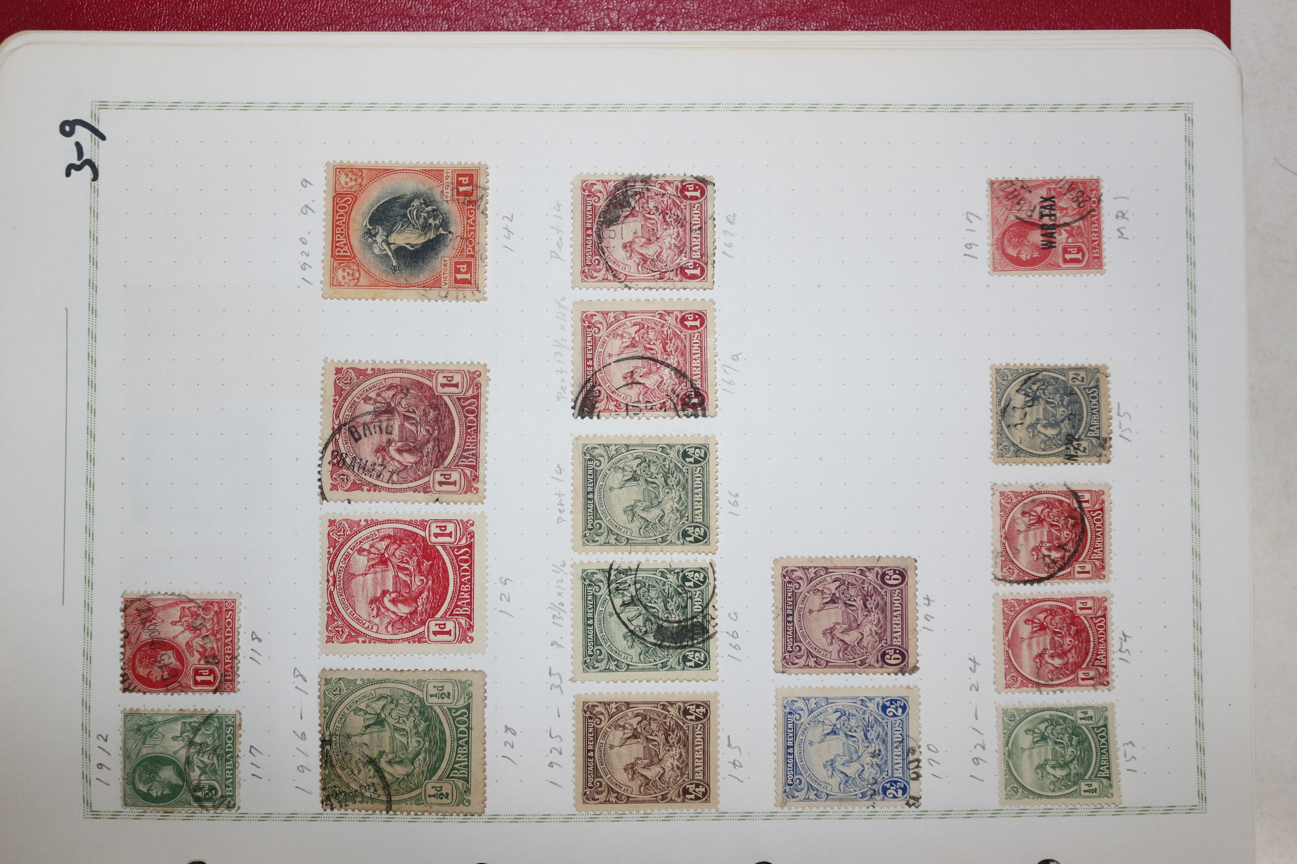 3-9 1912년~1935년 외국우표 18장
