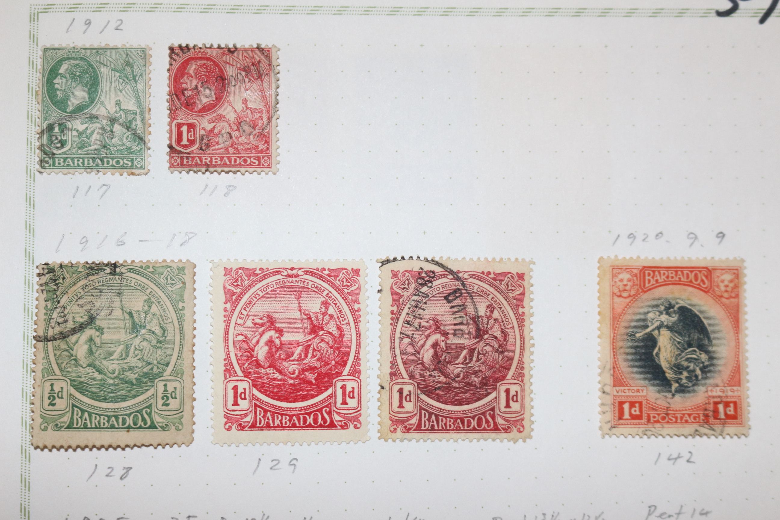 3-9 1912년~1935년 외국우표 18장