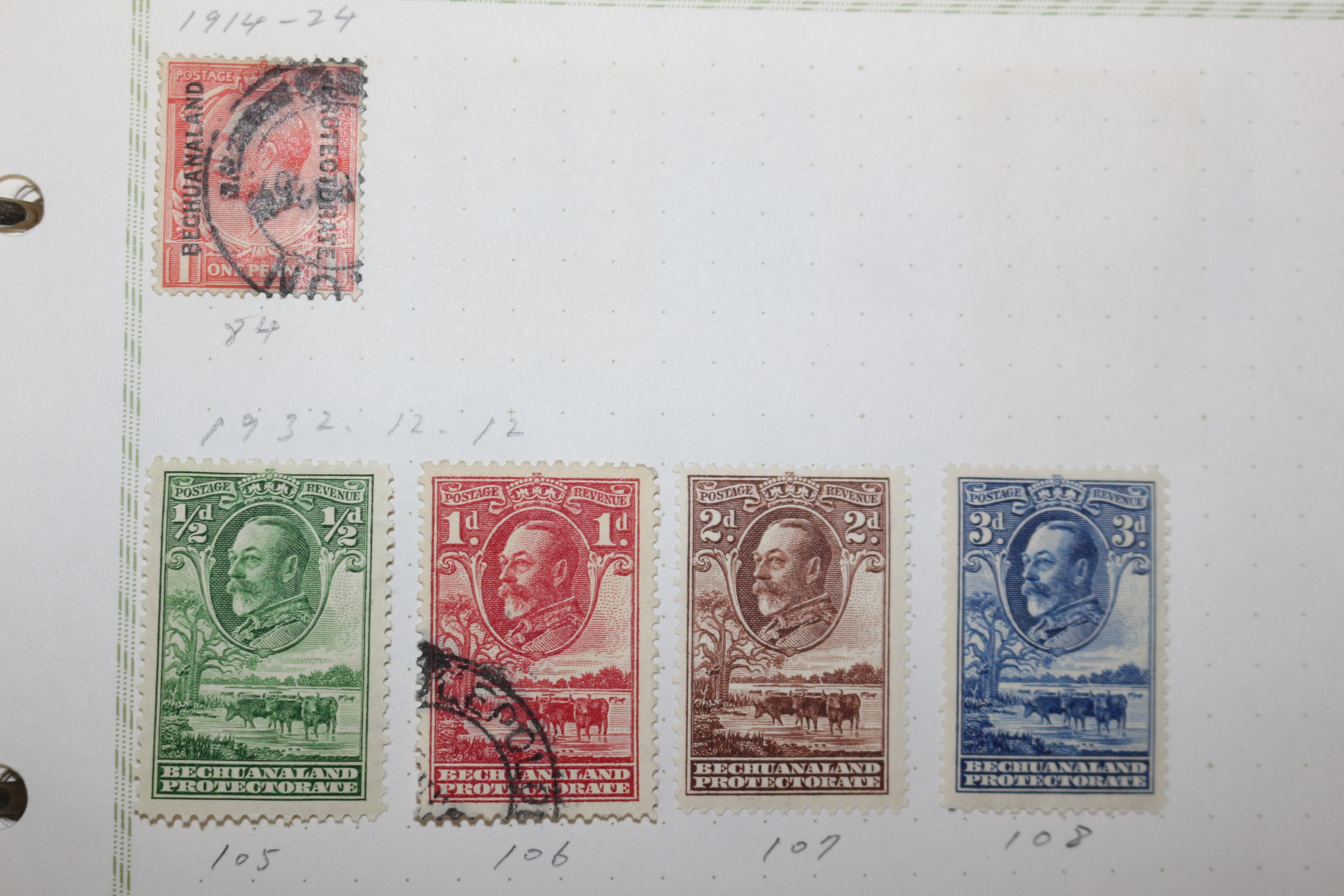 3-12 1914년~1932년 외국우표 5장