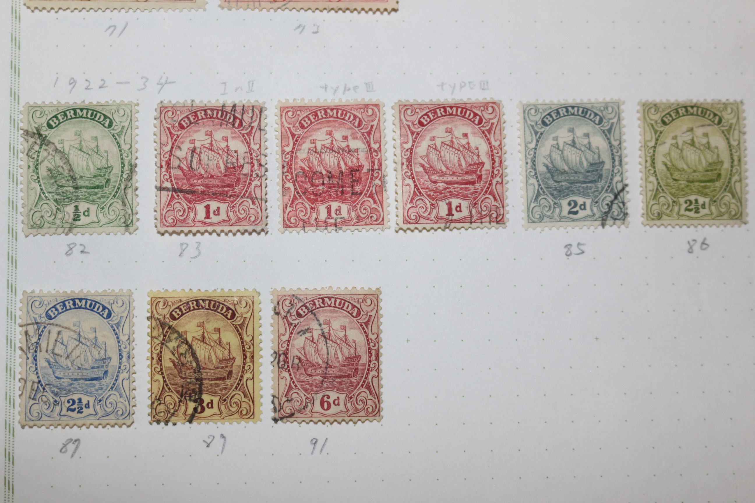 3-13 1910년~1934년 외국우표 18장