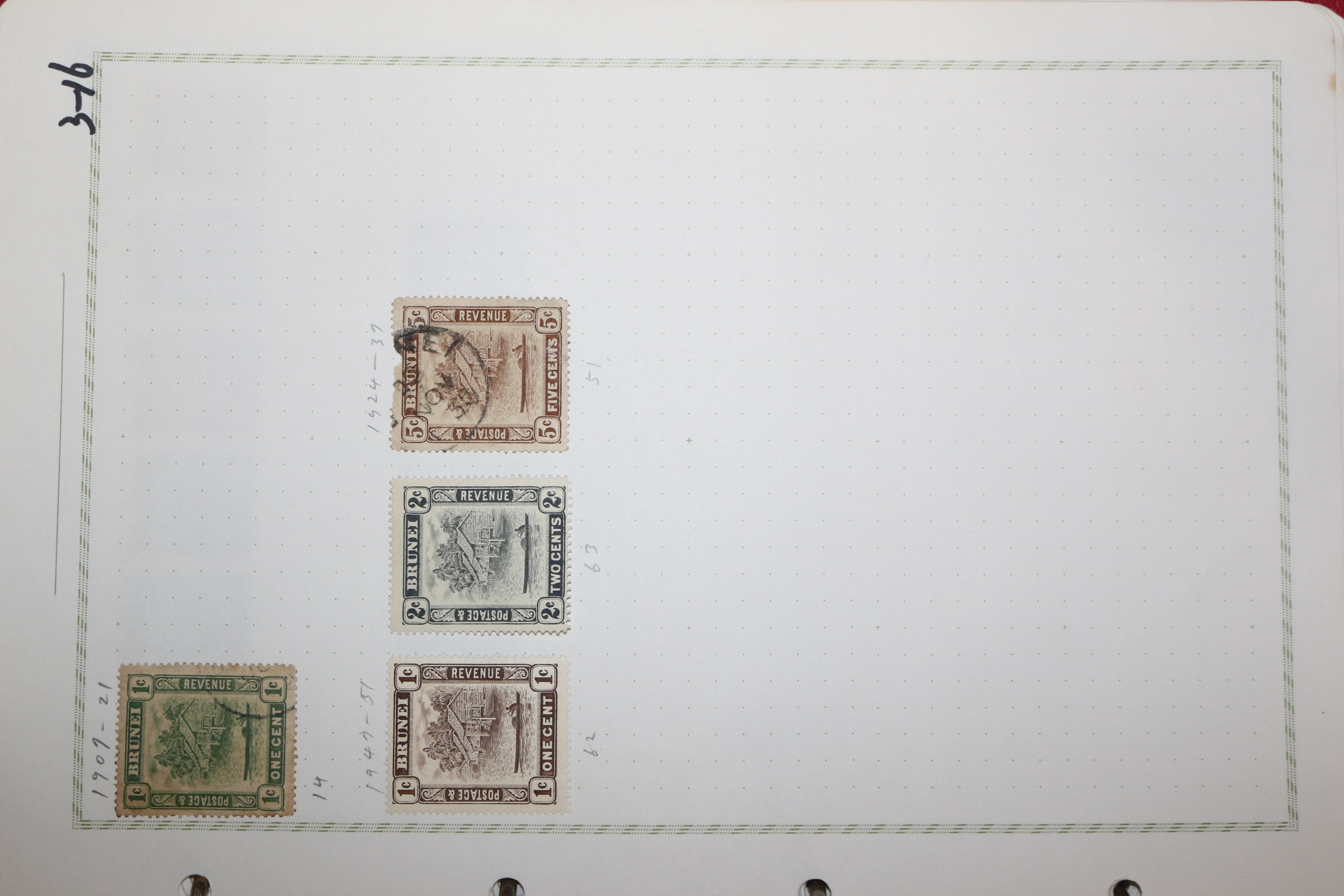 3-16 1907년~1951년 부루나이 brunei 우표 4장