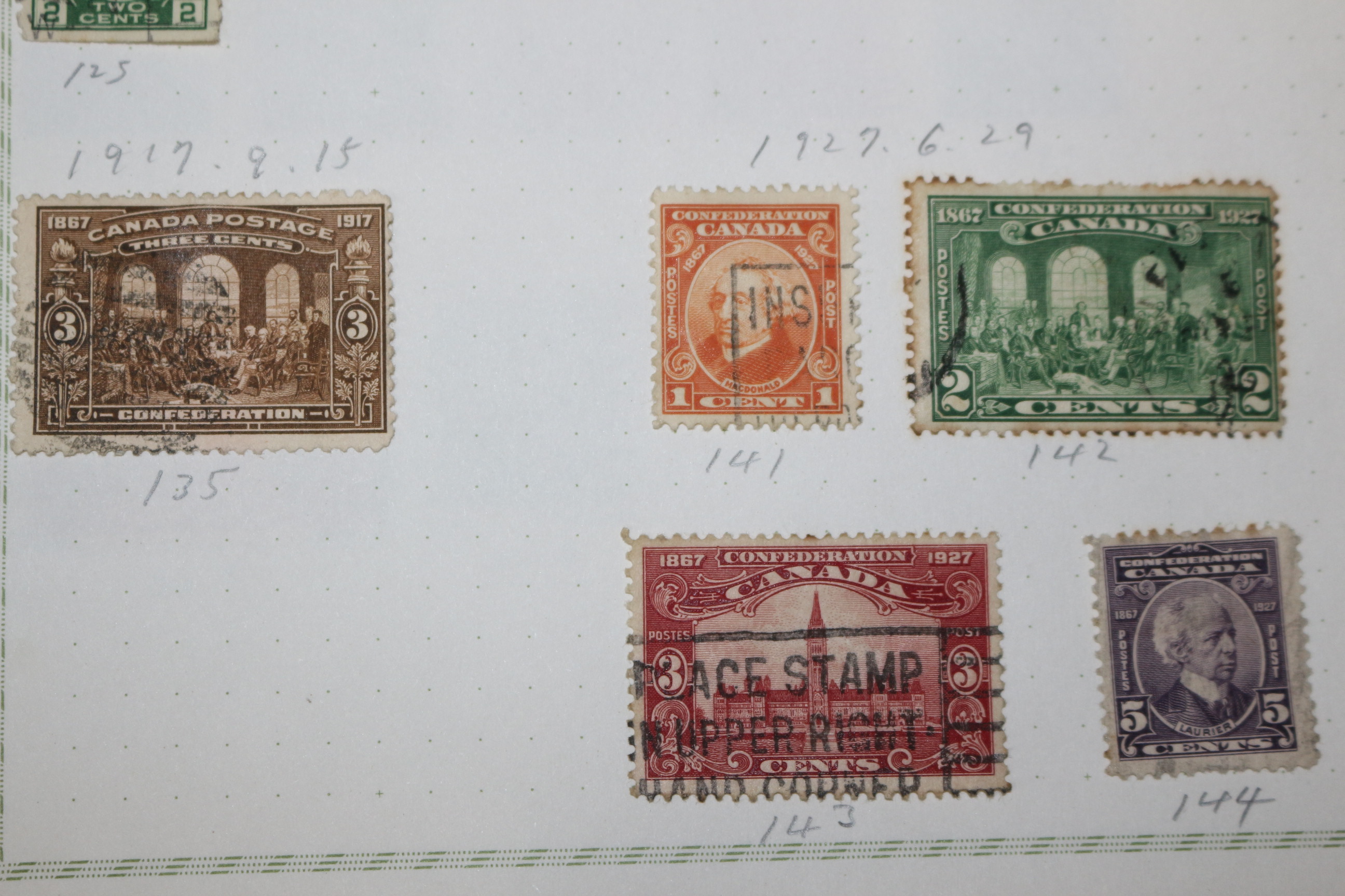 3-18 1912년~1927년 캐나다 canada 우표 23장