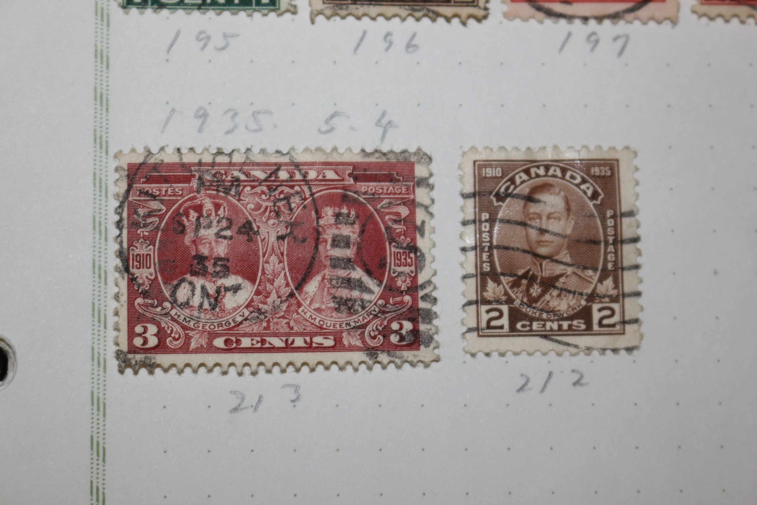 3-19 1928년~1935년 캐나다 canada 우표 16장