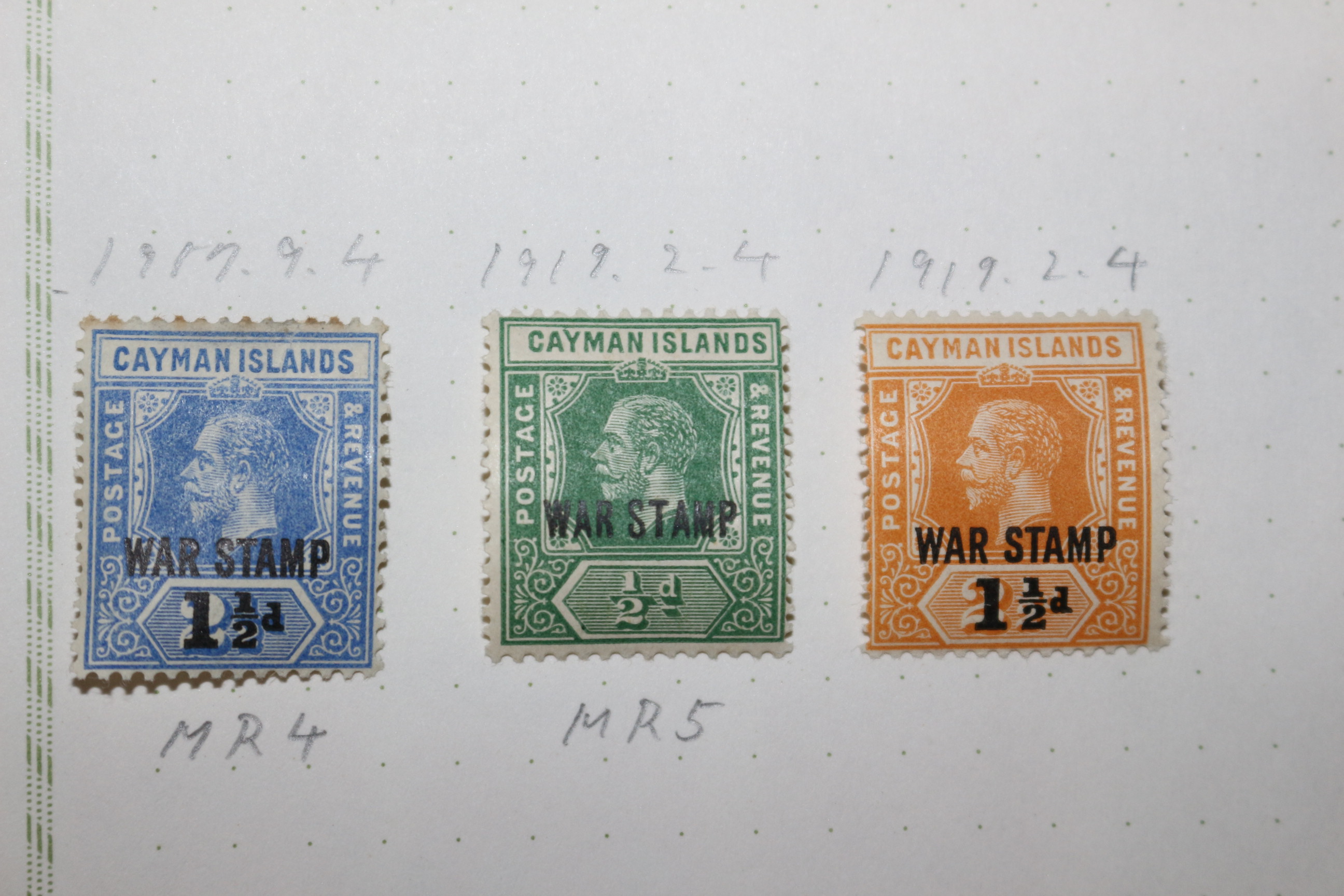 3-21 1912년~1935년 케이맨제도 cayman islands 우표 8장