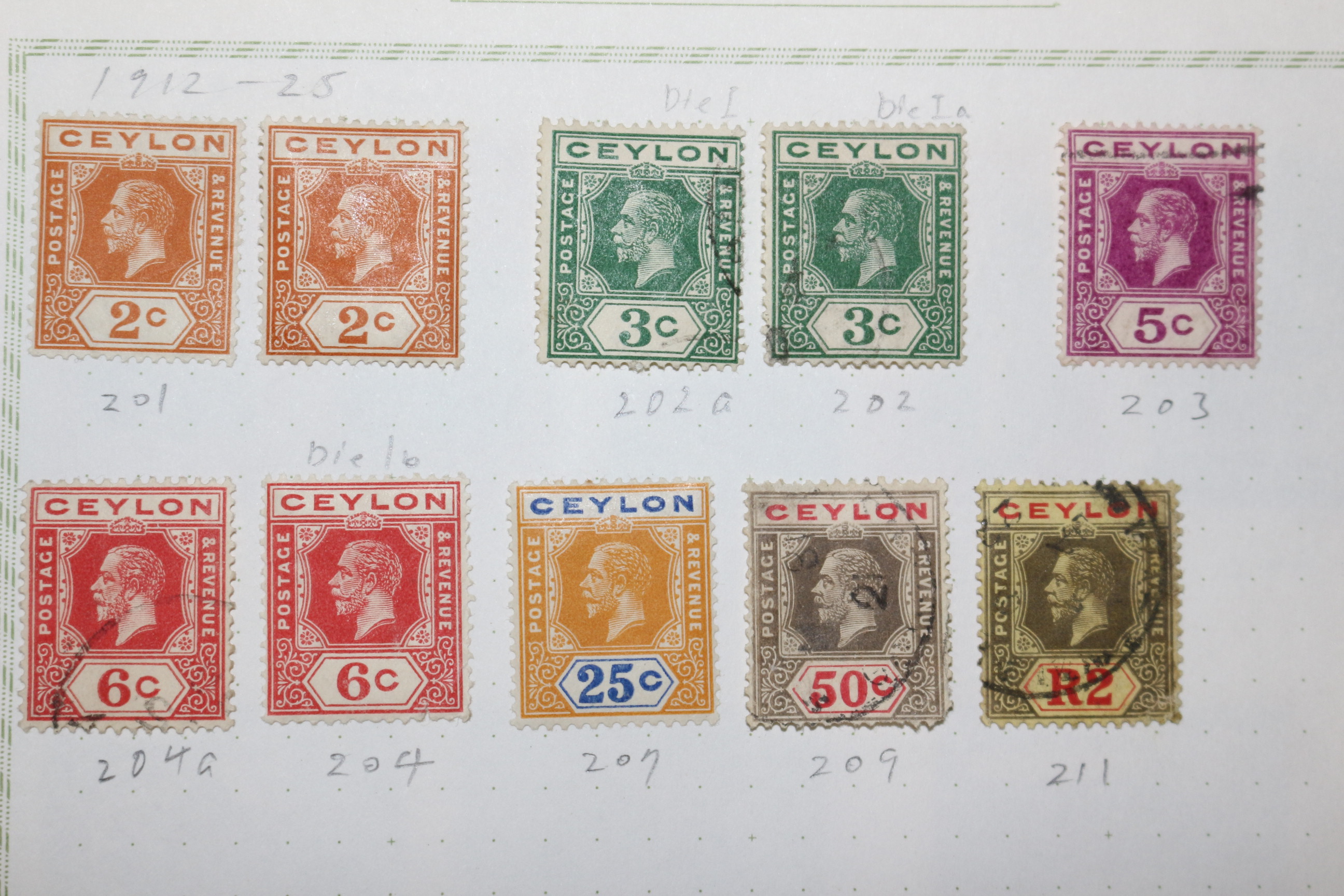 3-22 1912년~1933년 실론섬 ceylon 우표 30장