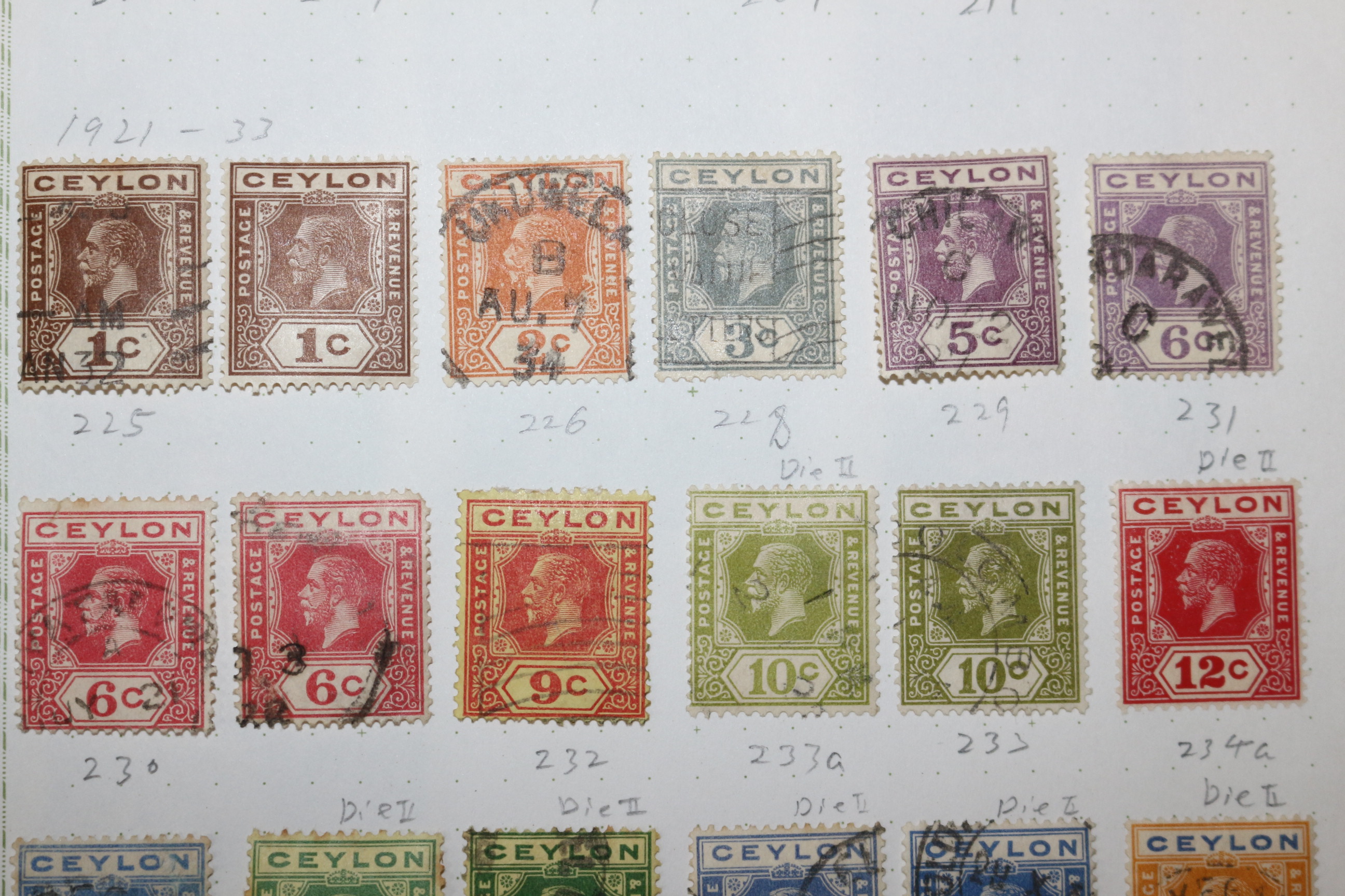 3-22 1912년~1933년 실론섬 ceylon 우표 30장