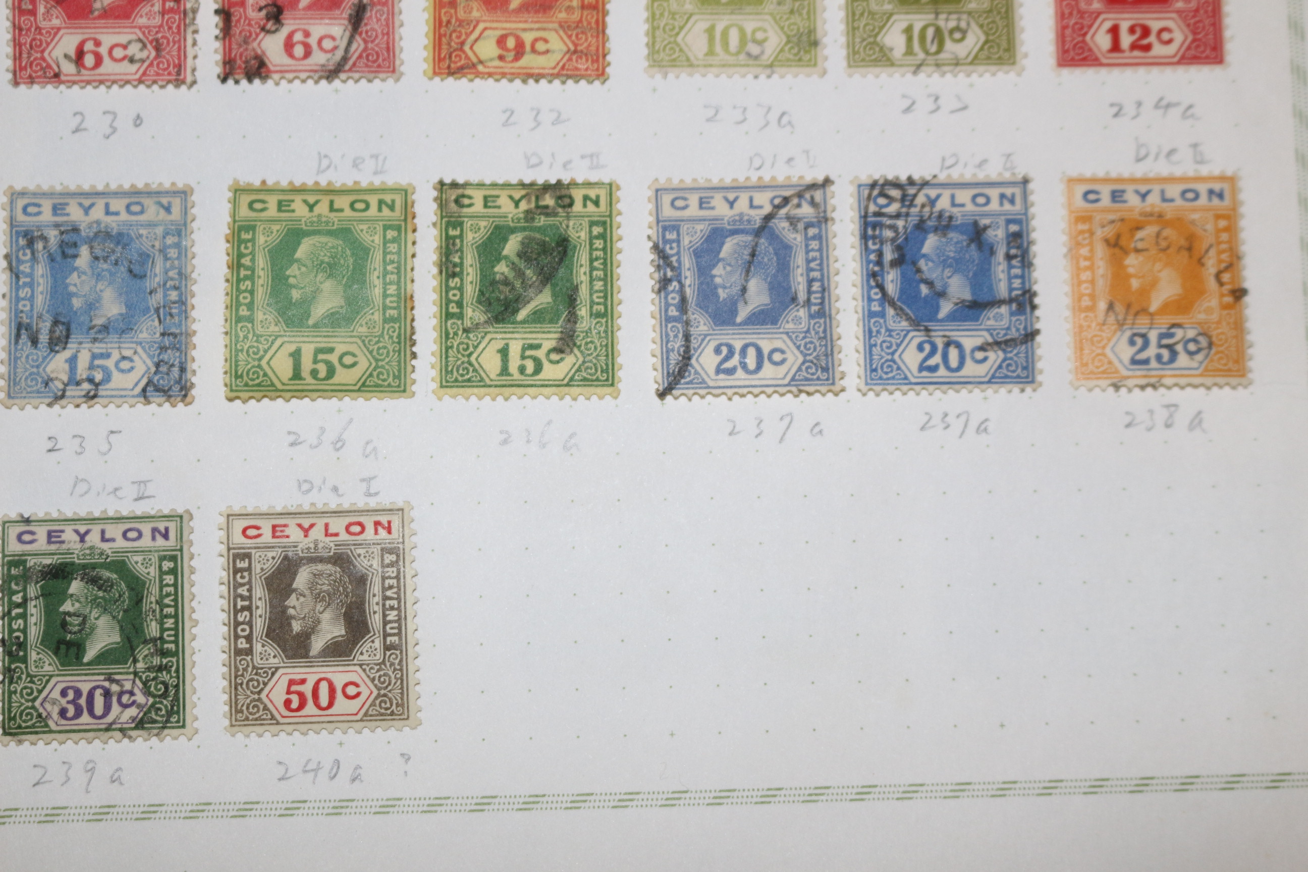 3-22 1912년~1933년 실론섬 ceylon 우표 30장