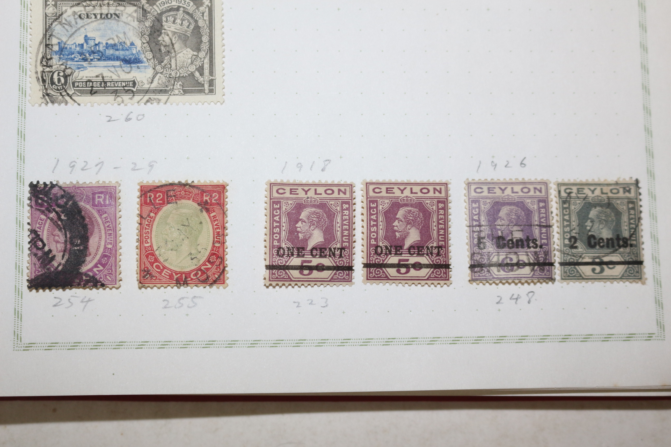3-23 1918년~1935년 실론섬 ceylon 우표 18장