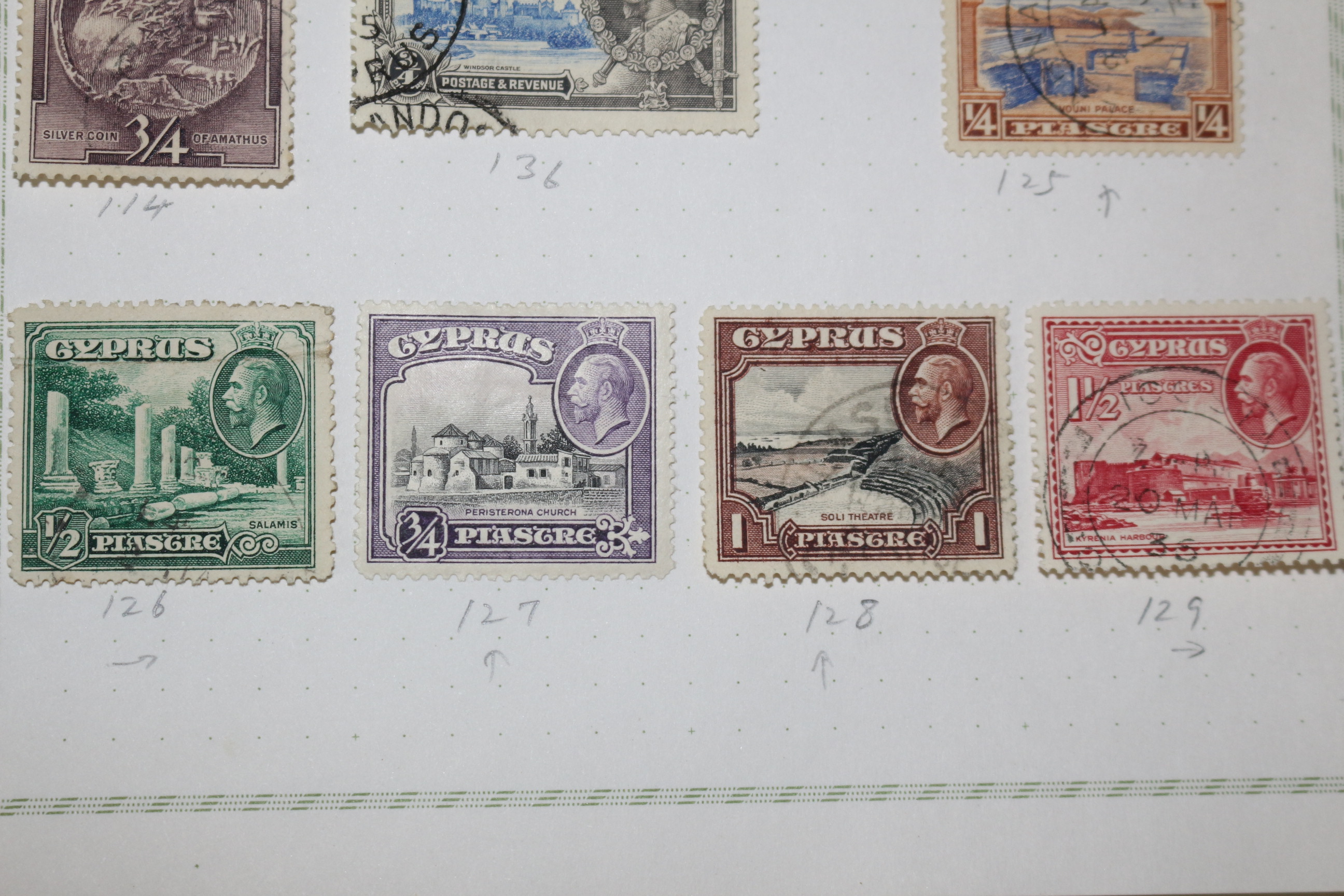 3-25 1912년~1935년 사이프러스 cyprus 우표 20장