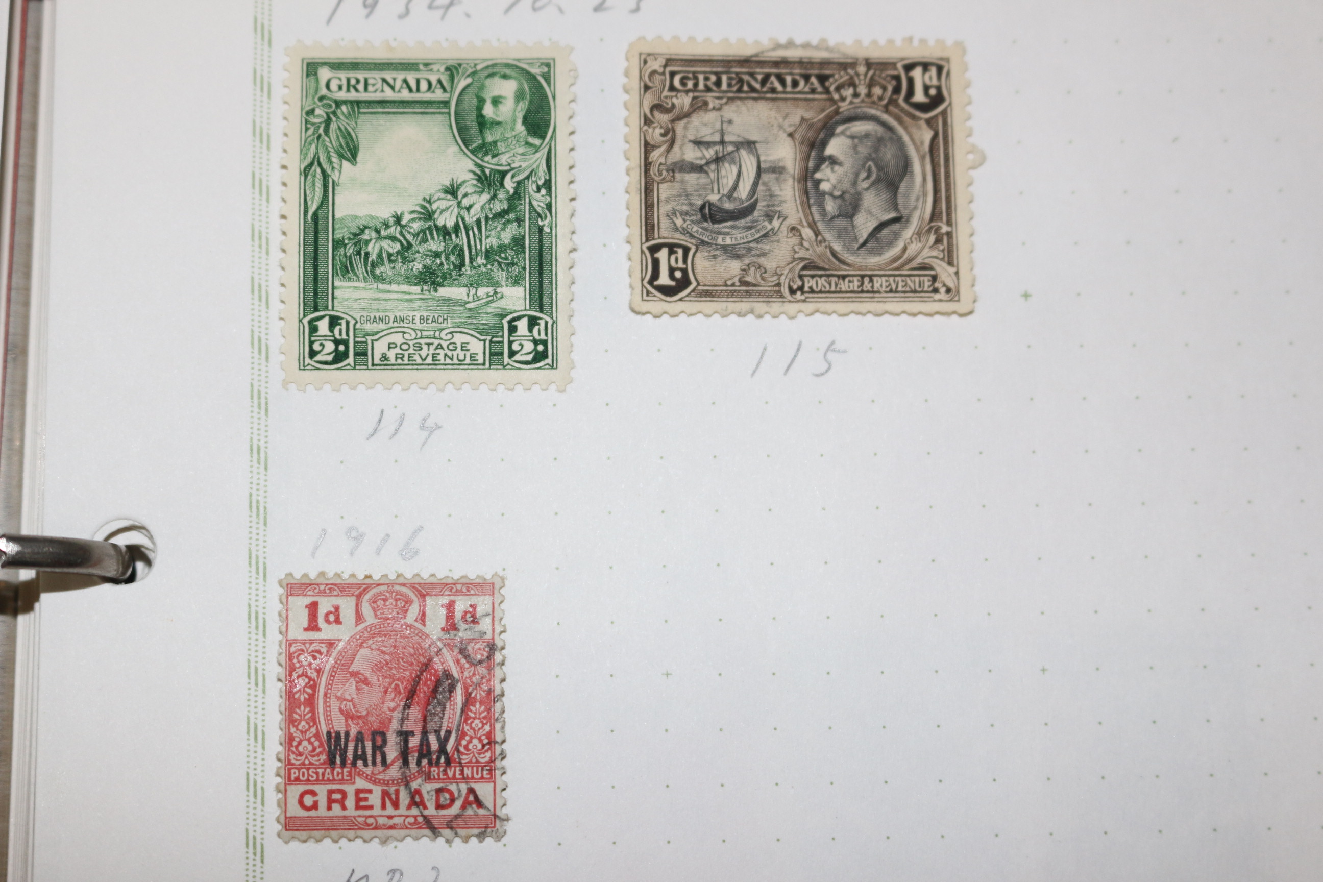 3-32 1913년~1934년 그레나다 grenada 우표 9장