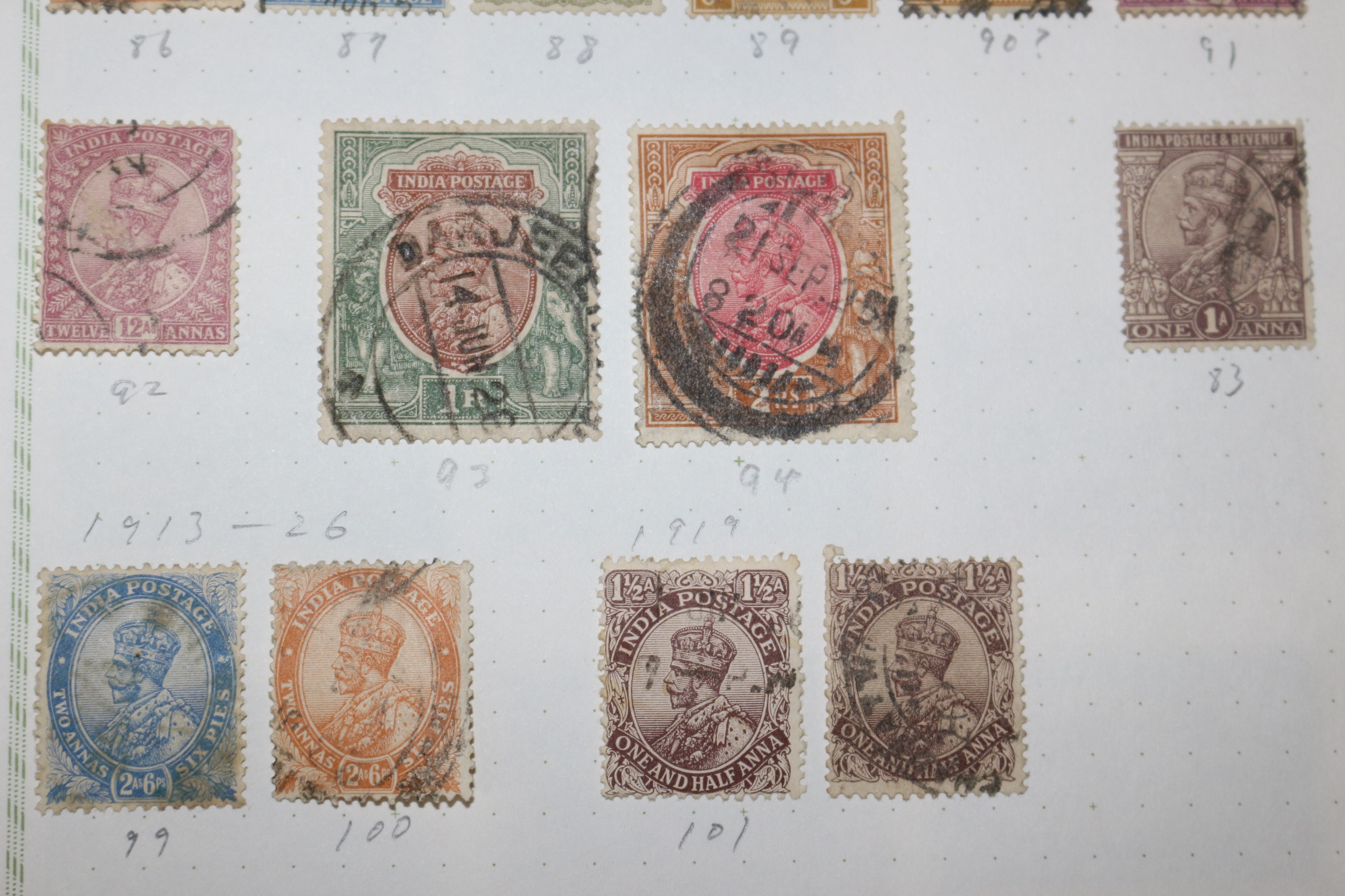 3-34 1911년~1936년 인도 india 우표 30장