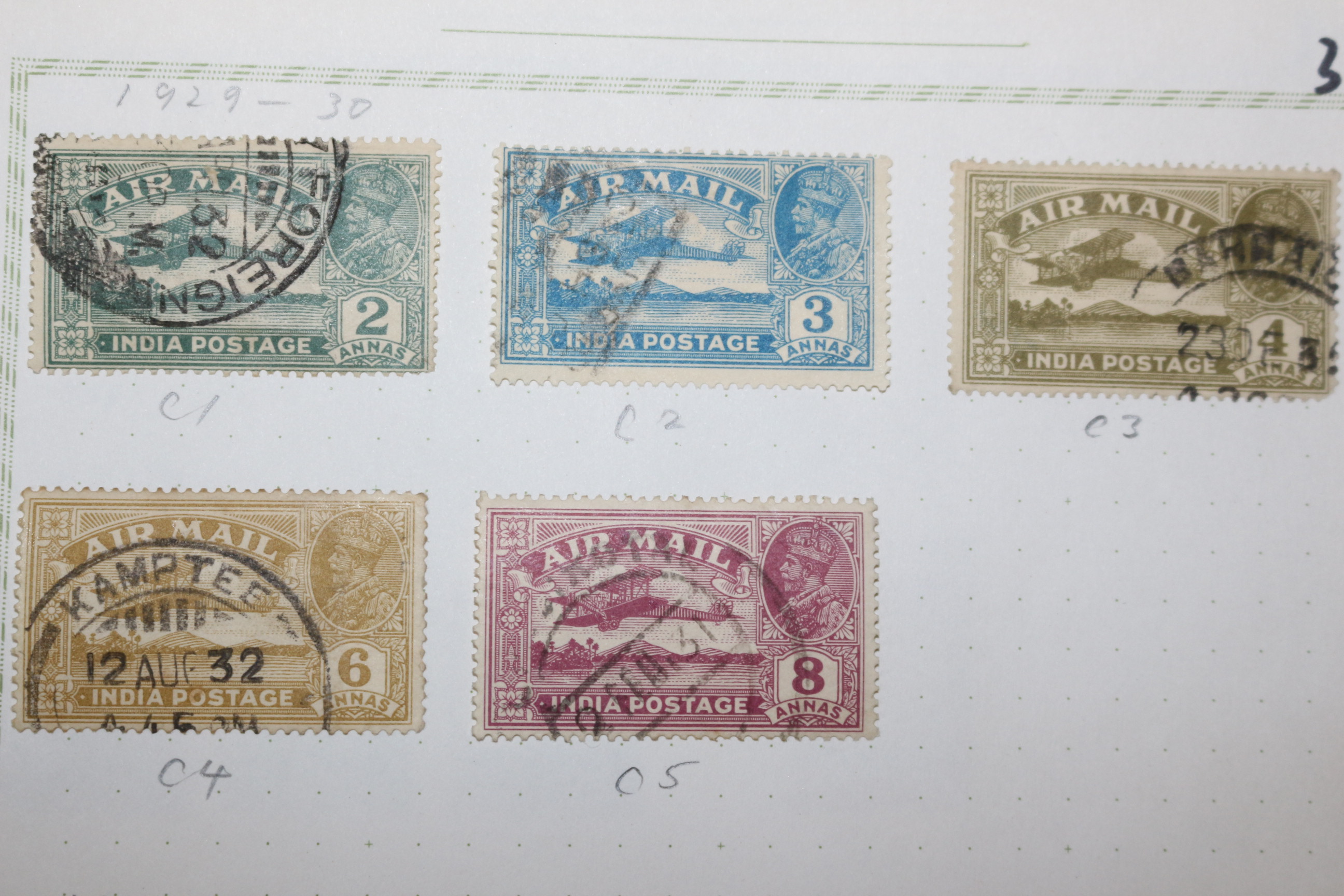 3-36 1912년~1935년 인도 india 우표 25장