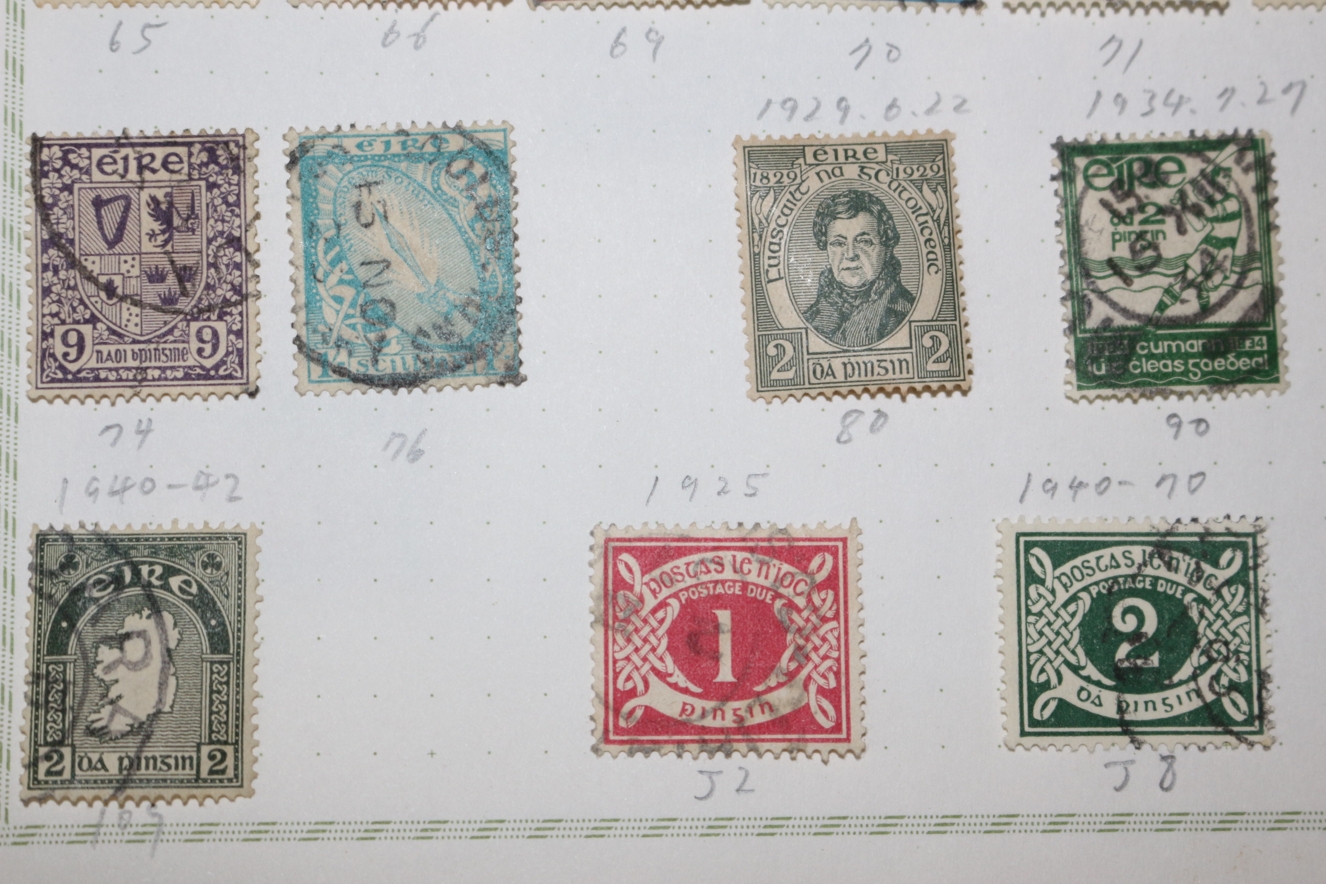 3-41 1922년~1940년 아일랜드 에이레 eire 우표 23장