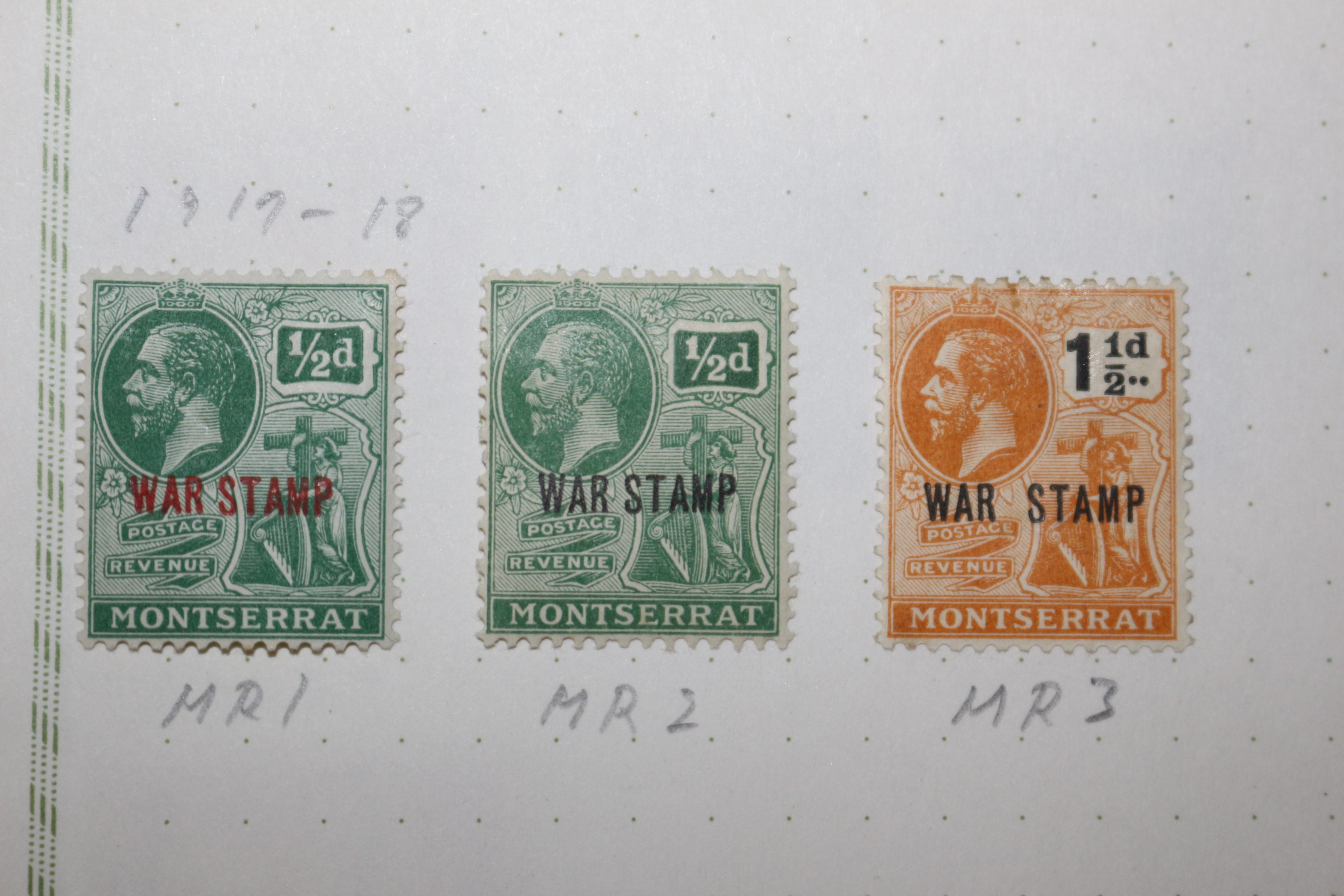 3-53  1916년~1929년 스페인 몬세라트 Montserrat 우표 7장