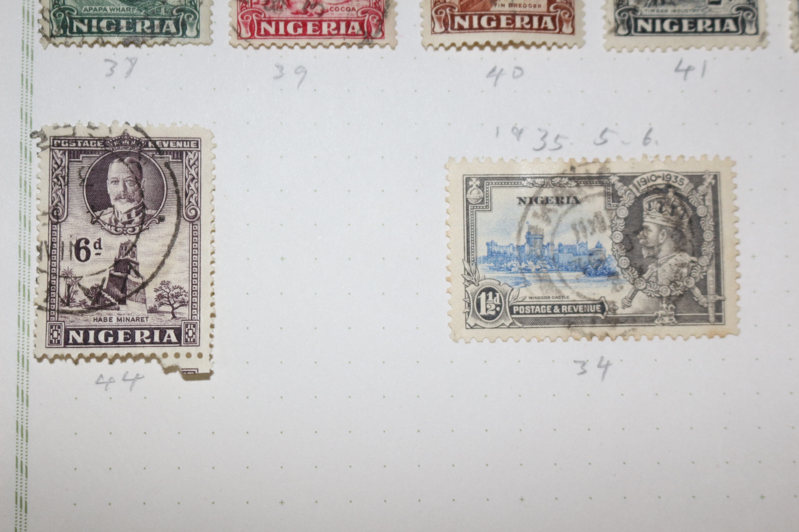 3-56  1914년~1936년 나이지리아 nigeria 우표 18장