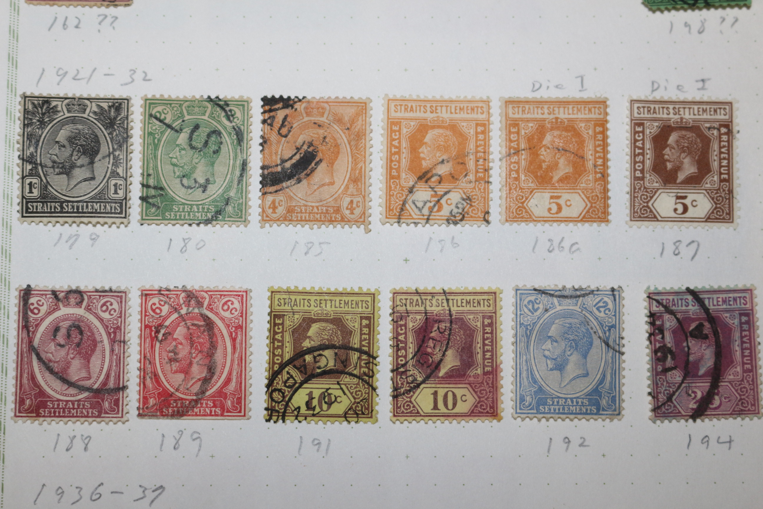 3-68  1912년~1937년 말레이반도 malaya 우표 31장