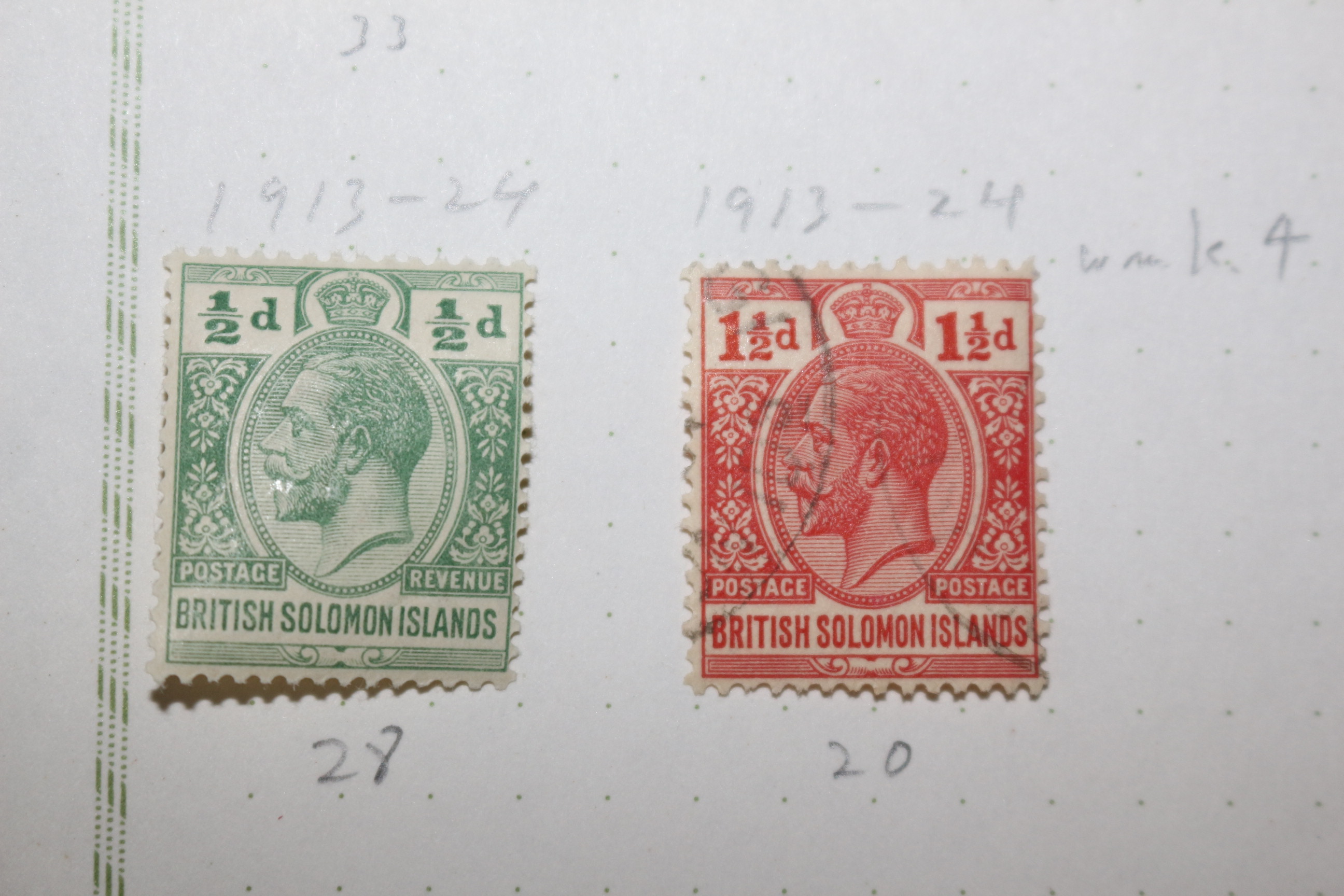 3-70  1918년~1934년 포클랜드 우표 7장