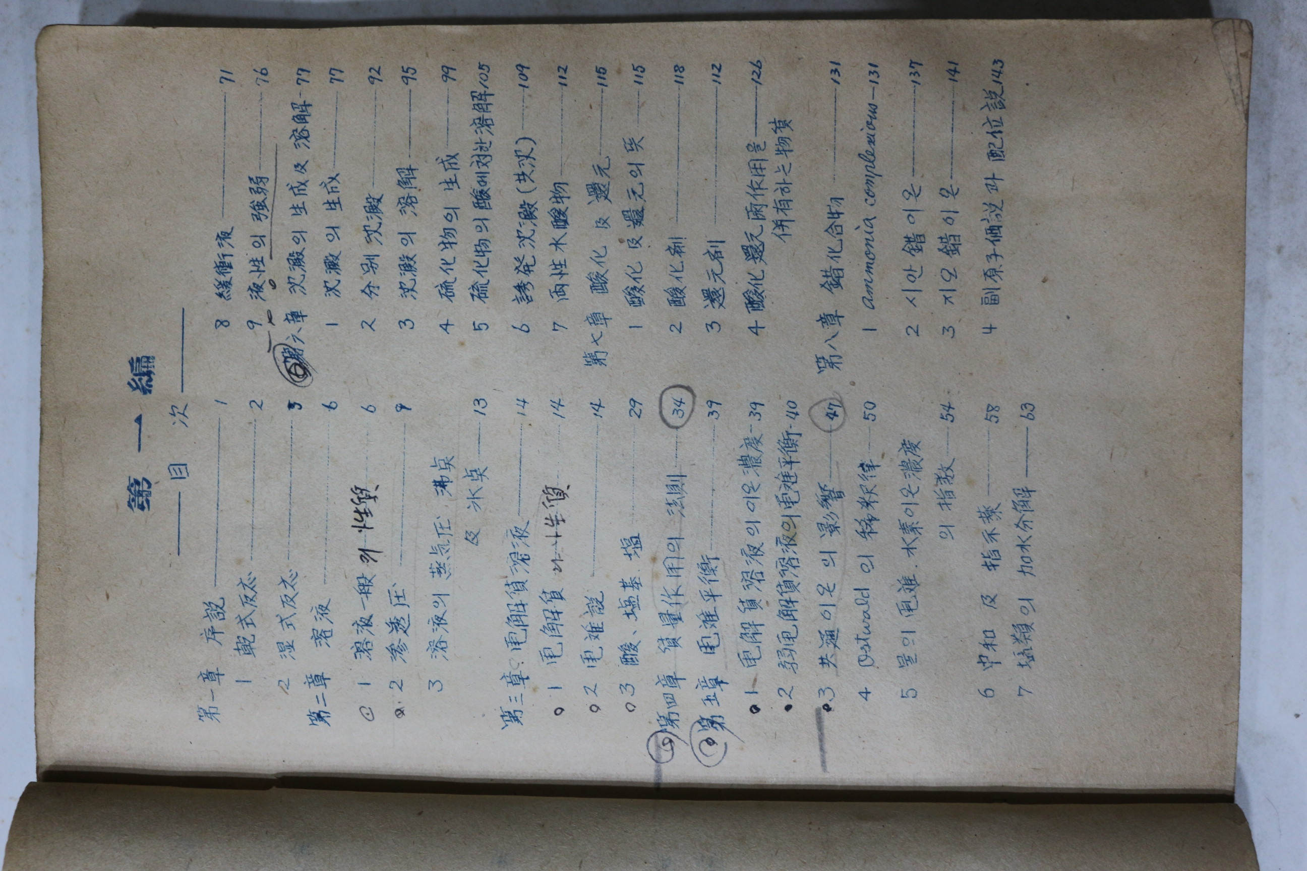 1950년대전후 부산수산대학 프린트본 정성분석화학